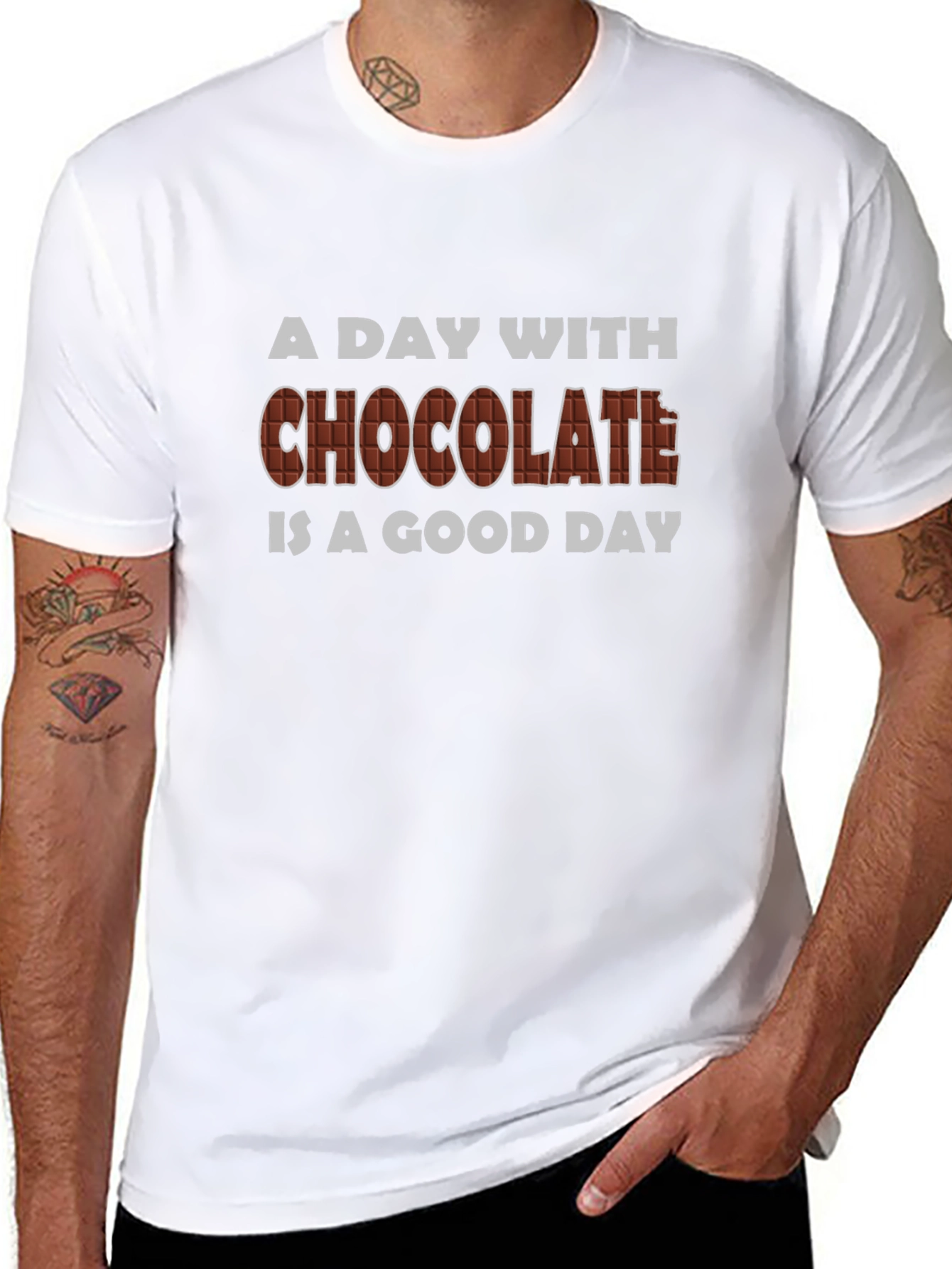 Black Chocolate Lover T-Shirt: "A Day With Chocolate" view 8
