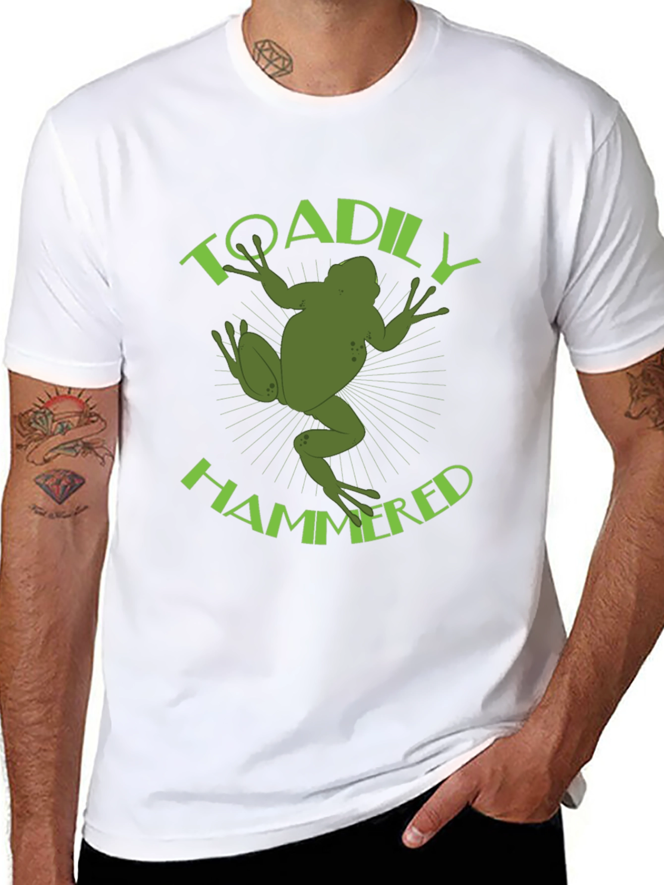 Black Toadally Hammered Frog T-Shirt - Funny Drinking Tee view 8