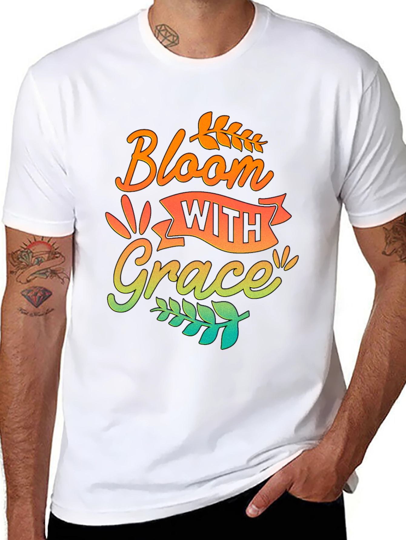 Black Bloom With Grace Graphic Tee view 8