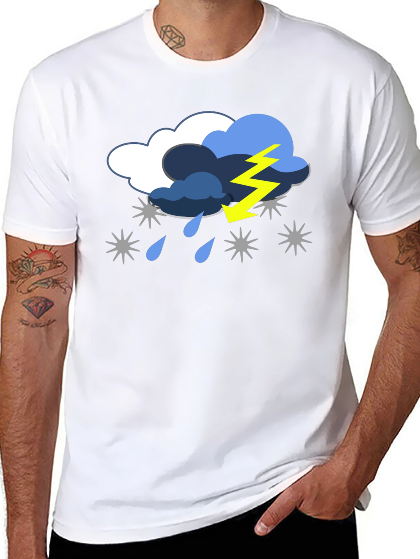 Black Stormy Weather Graphic Tee - Black T-Shirt view 8