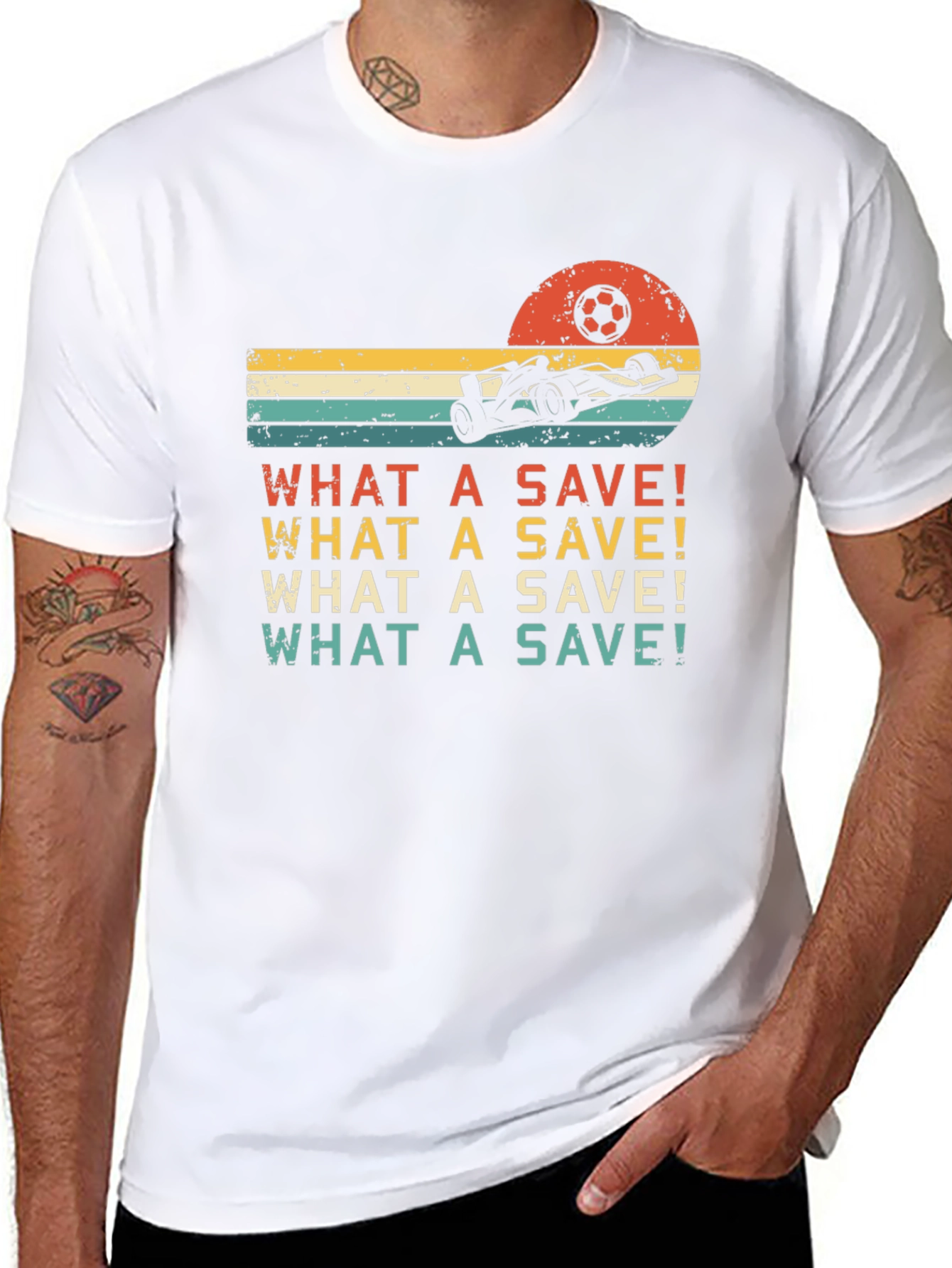 Black Retro What A Save! T-Shirt view 8