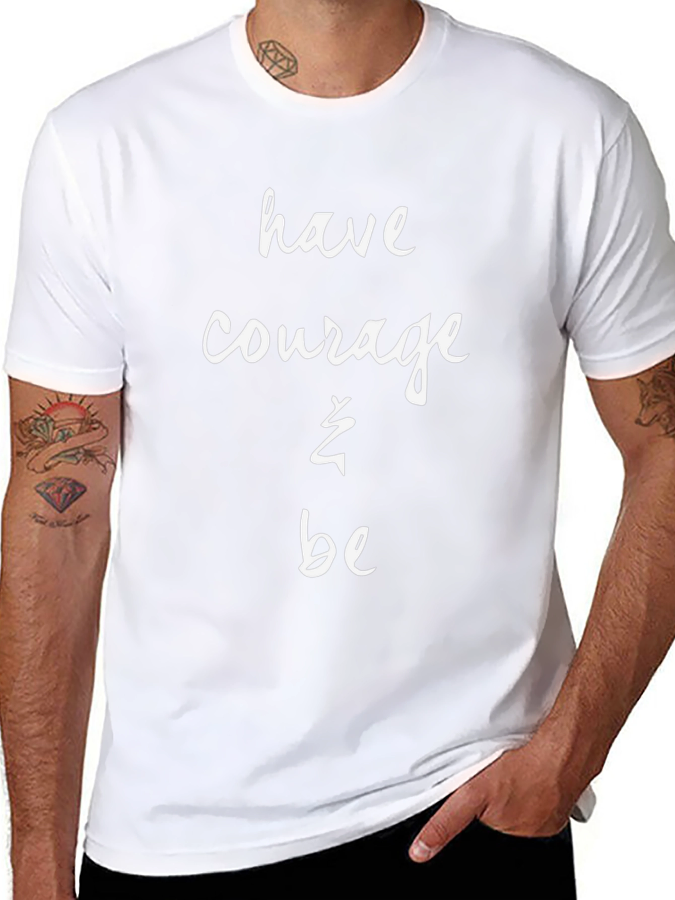 Black Courage Tee - Inspiring Black T-Shirt view 8