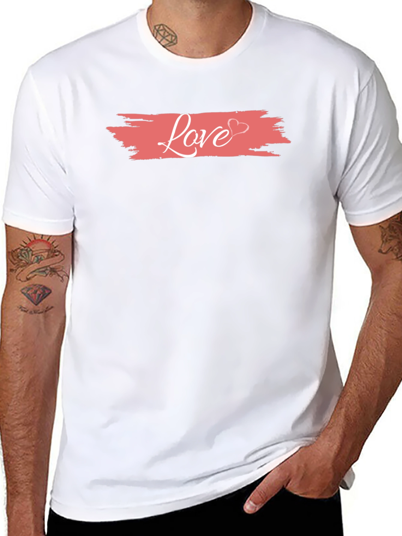Black Love Graphic Black T-Shirt view 8