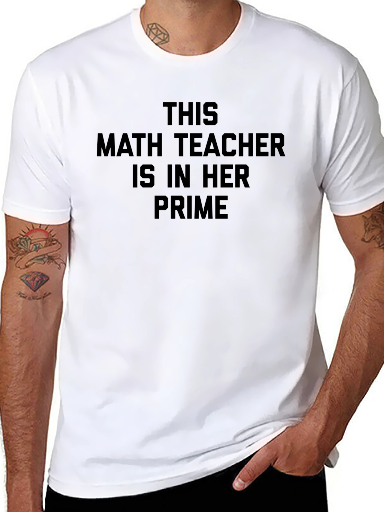 Black Math Teacher Prime T-Shirt view 8