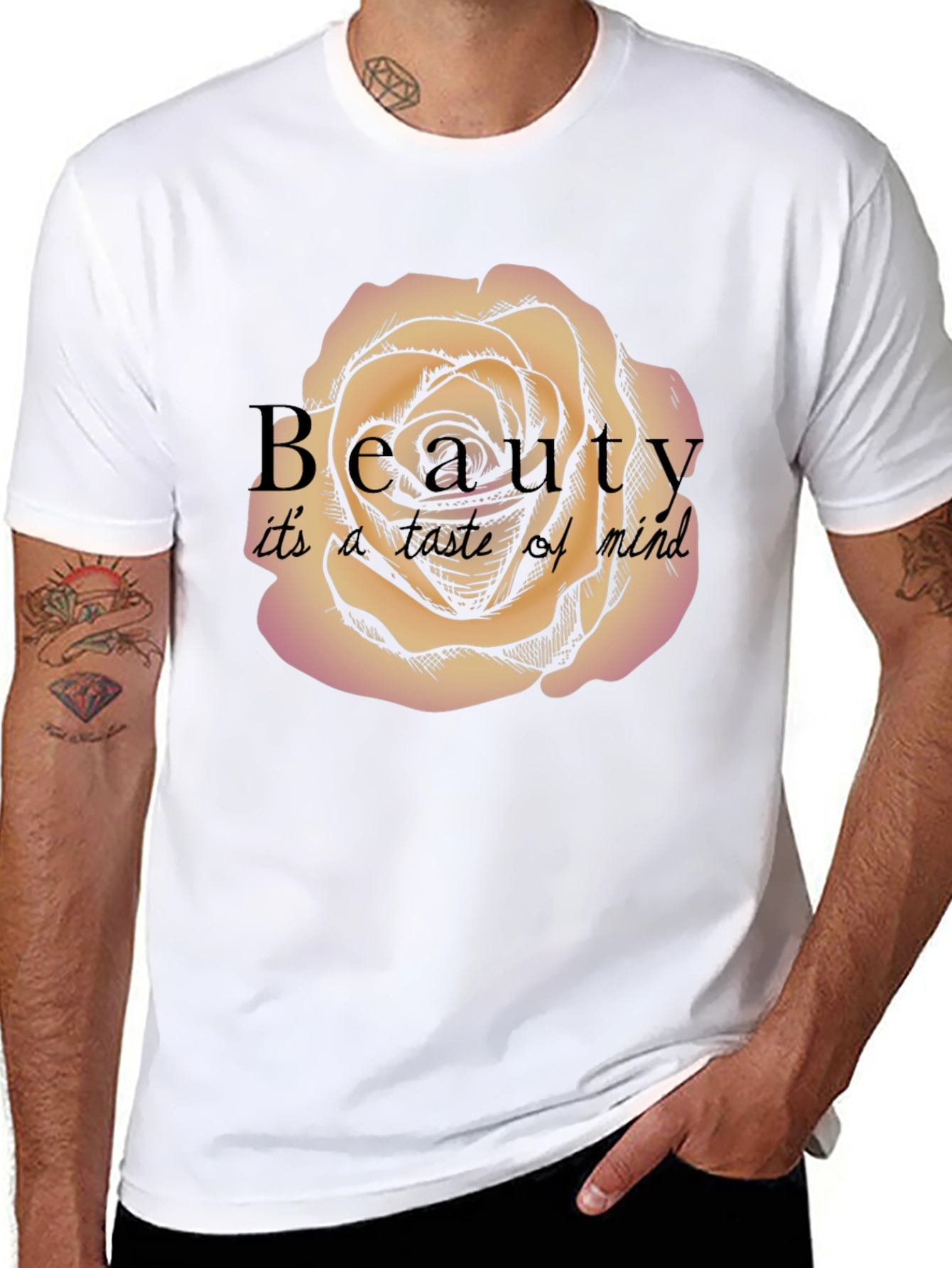 Black Beauty T-Shirt - Rose Design view 8