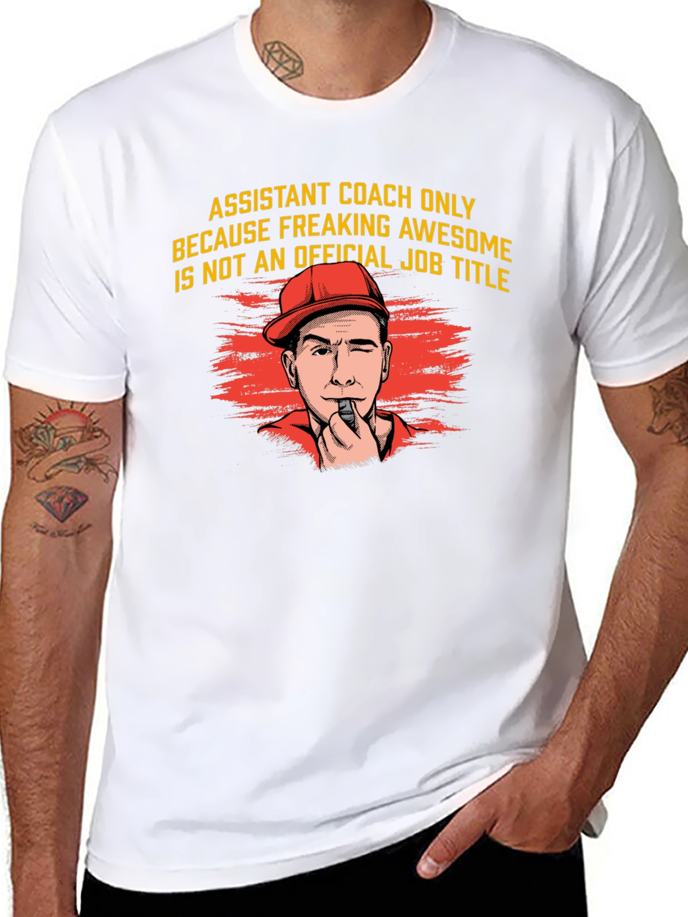 Black Funny Assistant Coach T-Shirt - Freaking Awesome view 8