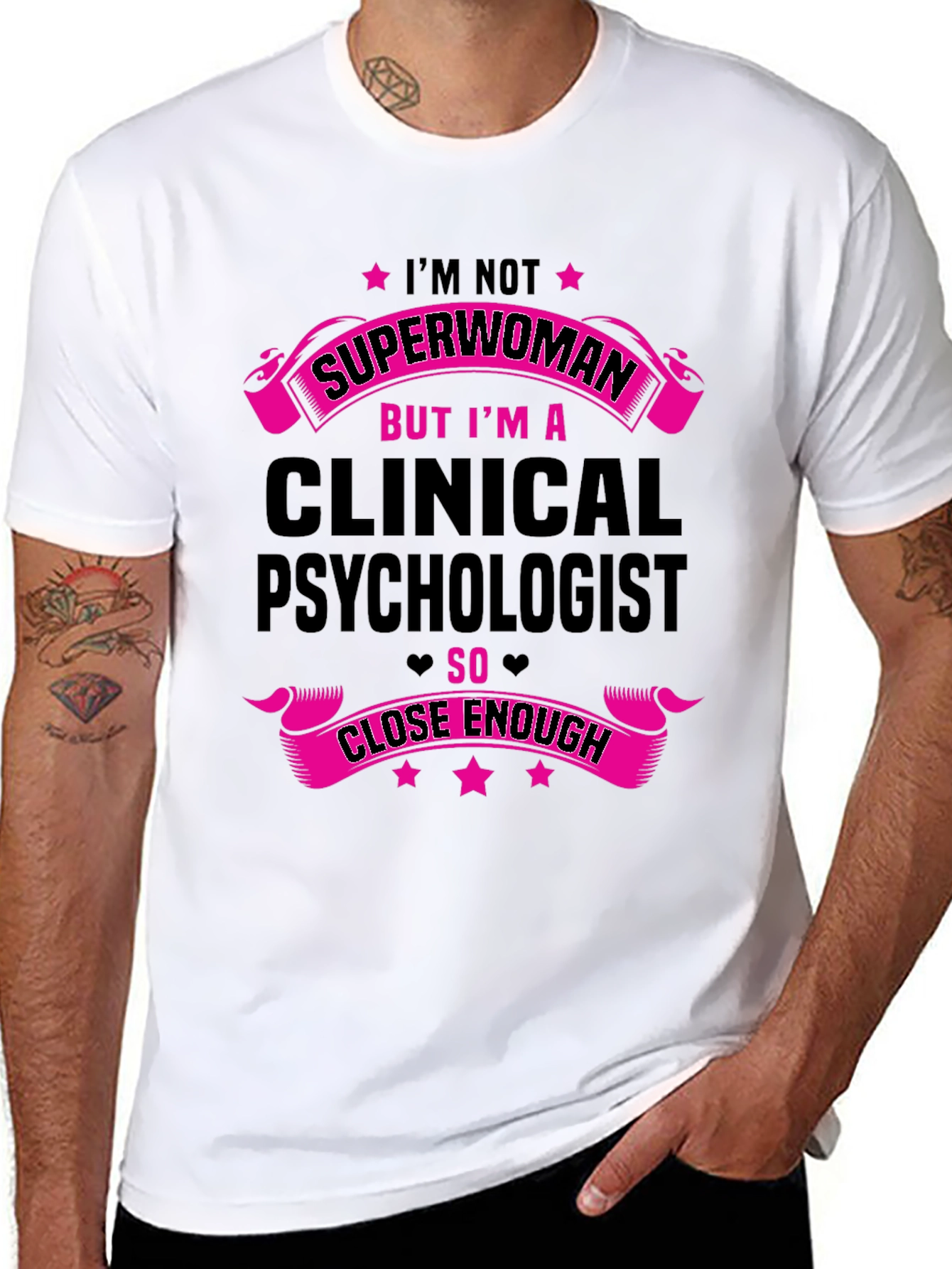 Black Clinical Psychologist Superwoman T-Shirt view 8