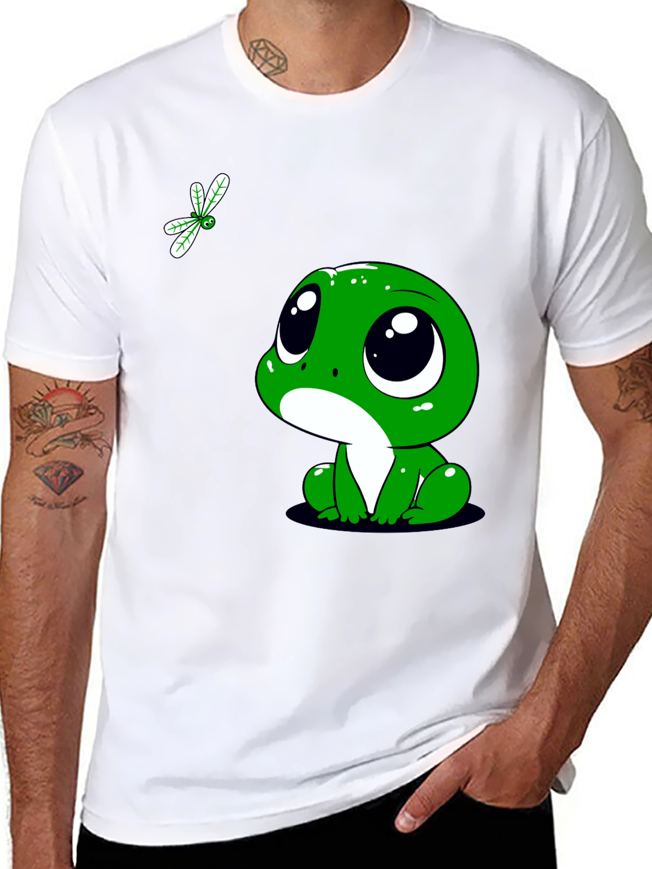 Black Cute Frog Graphic Tee - Whimsical Style view 8