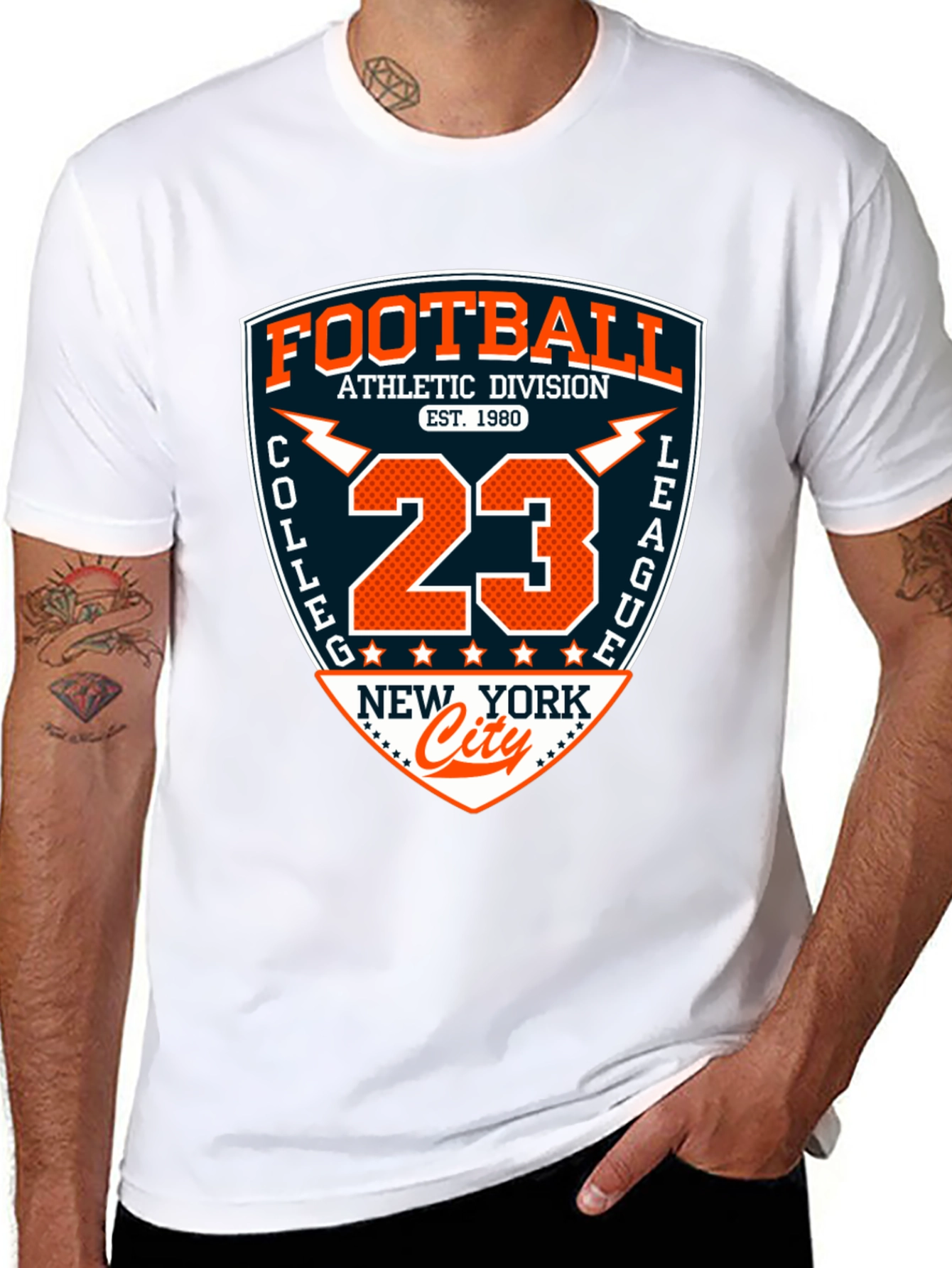 Black College Football Graphic T-Shirt - Athletic Division 23 view 8