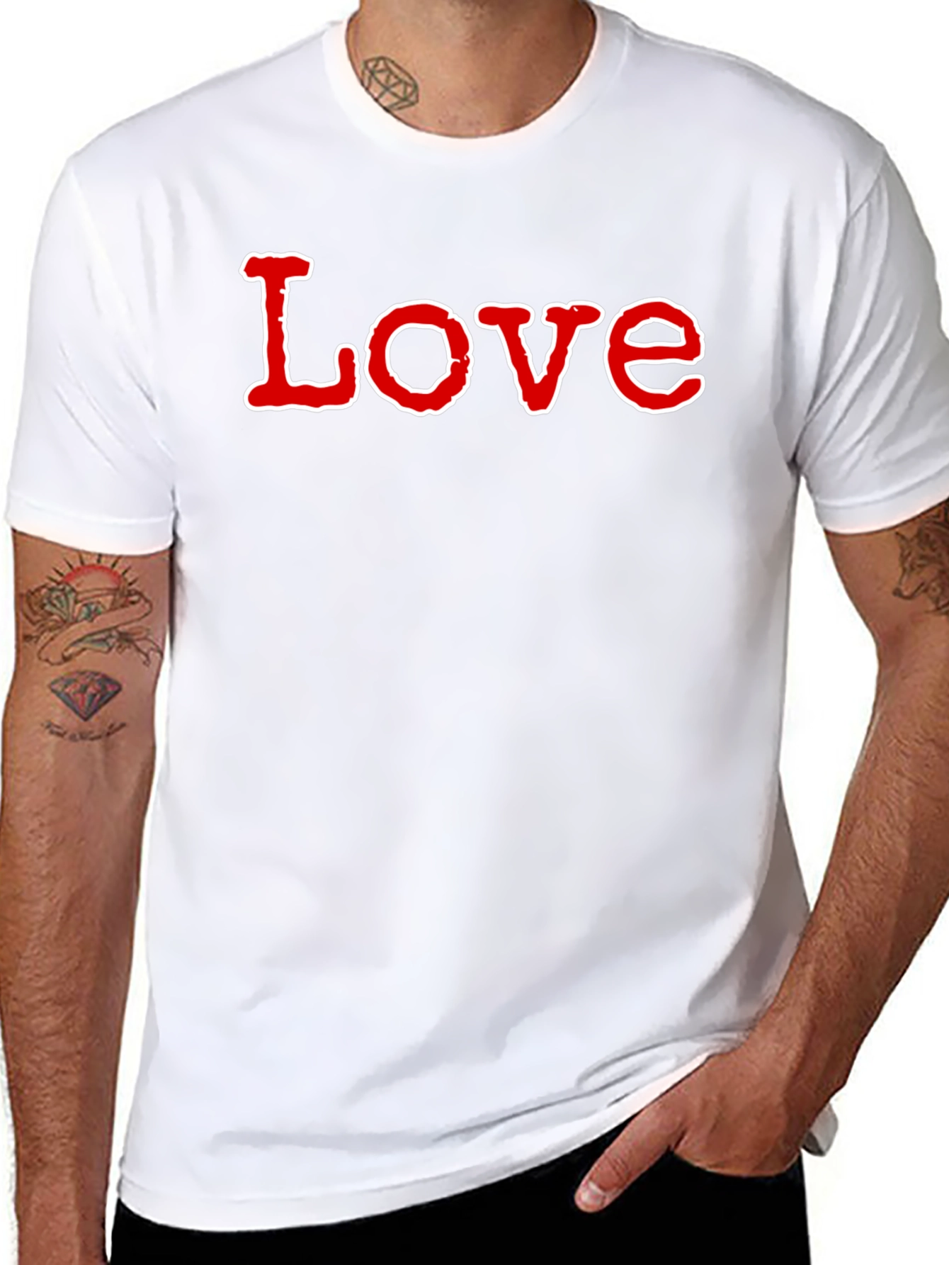 Black Love Graphic Tee - Soft Cotton Blend, Modern Fit view 8