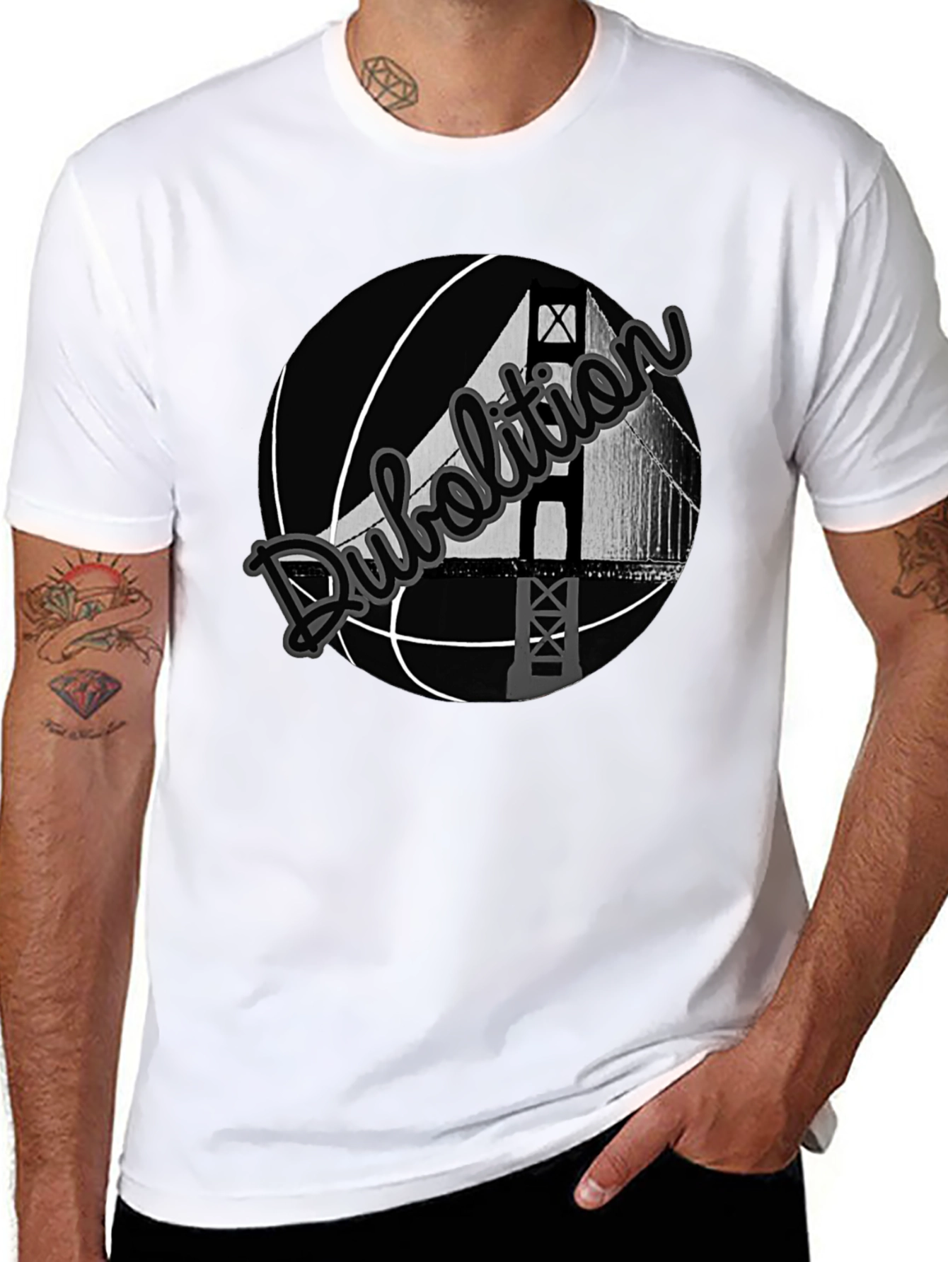 Black Dubolition Bridge Graphic T-Shirt view 8