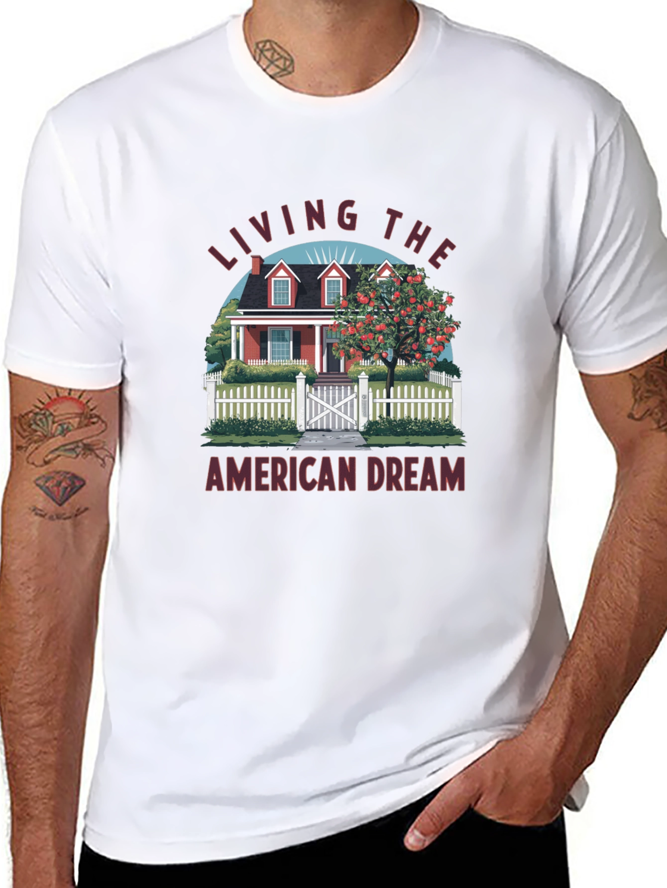 Black American Dream Graphic Tee - Black view 8