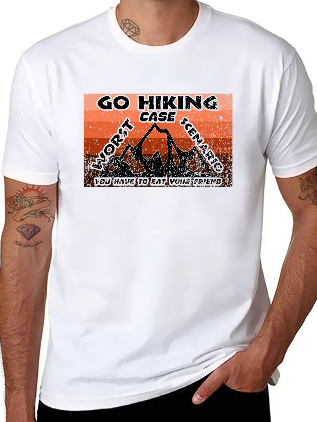 Black Go Hiking Worst Case T-Shirt view 8