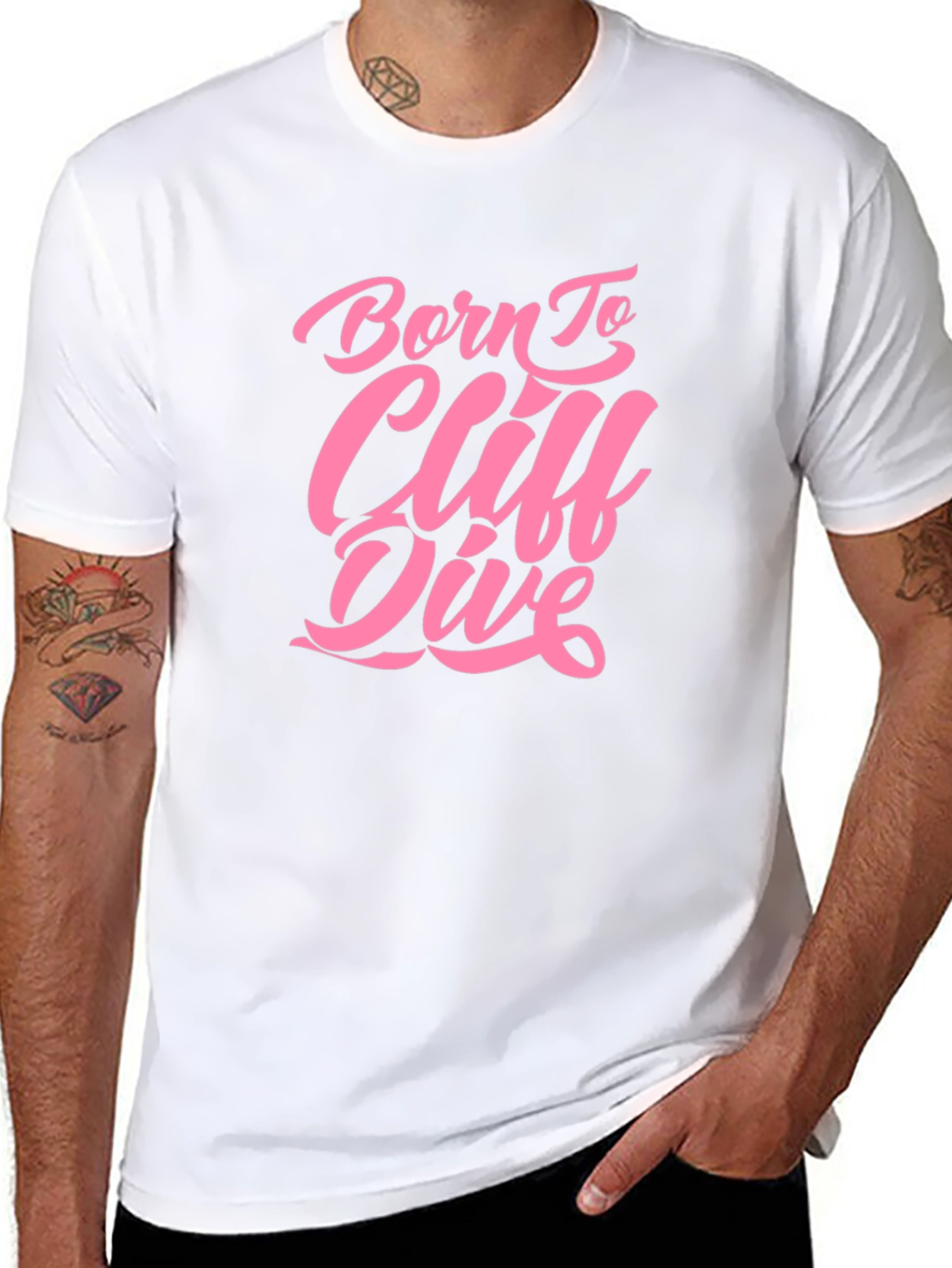 Black Born To Cliff Dive T-Shirt view 8