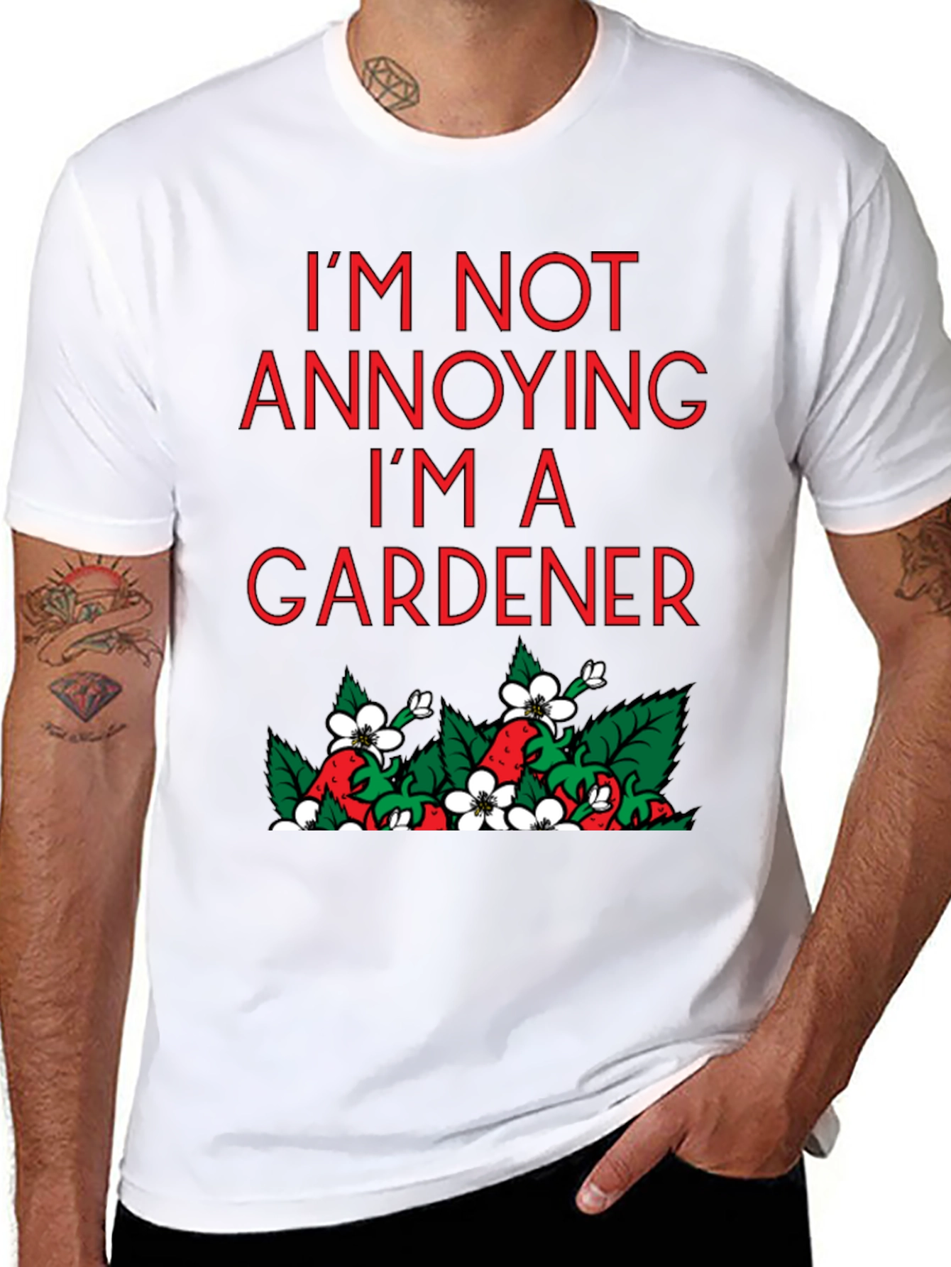 Black Funny Gardener T-Shirt - I'm Not Annoying view 8