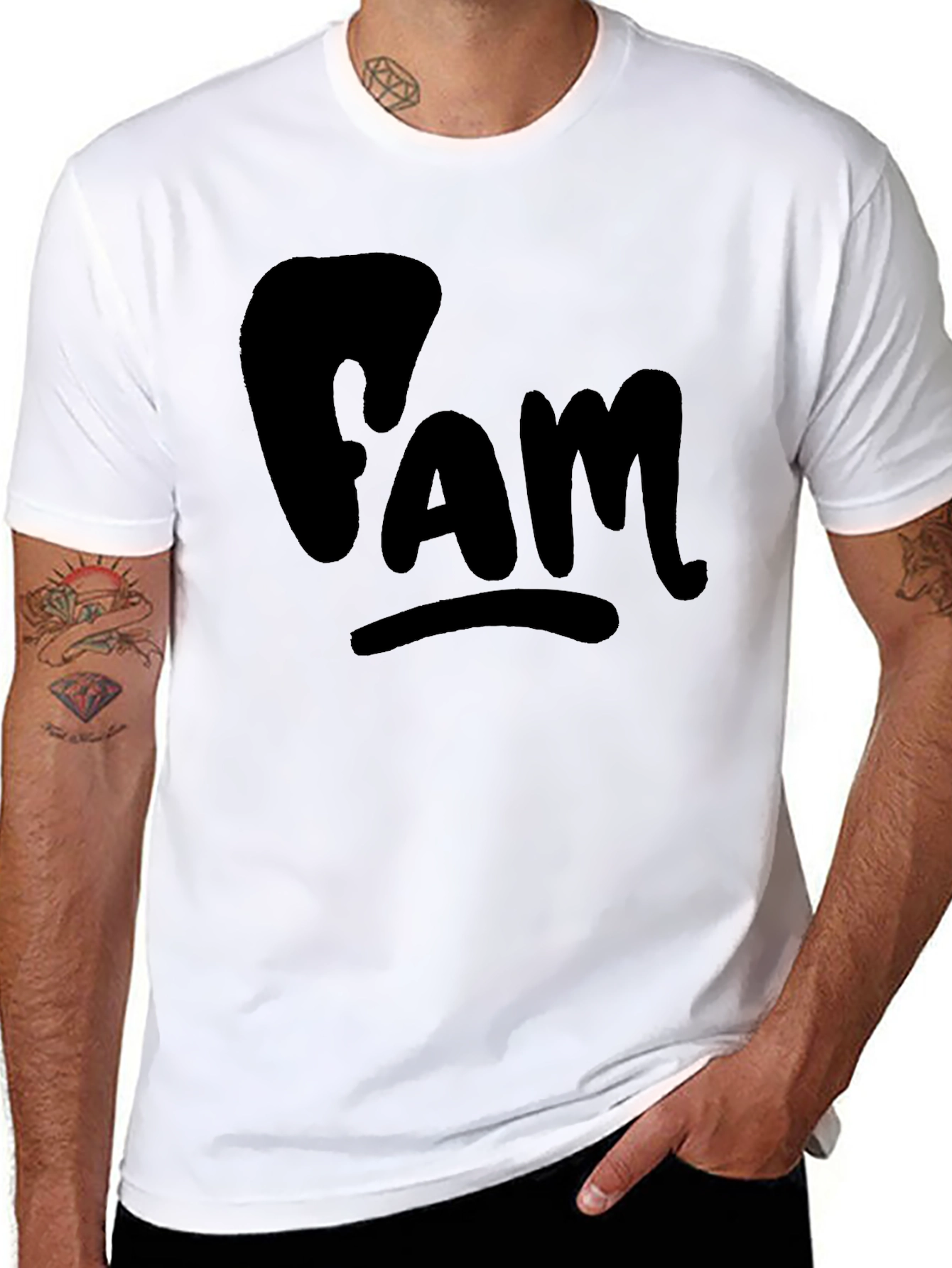 Black FAM Black T-Shirt - Casual Comfort view 8