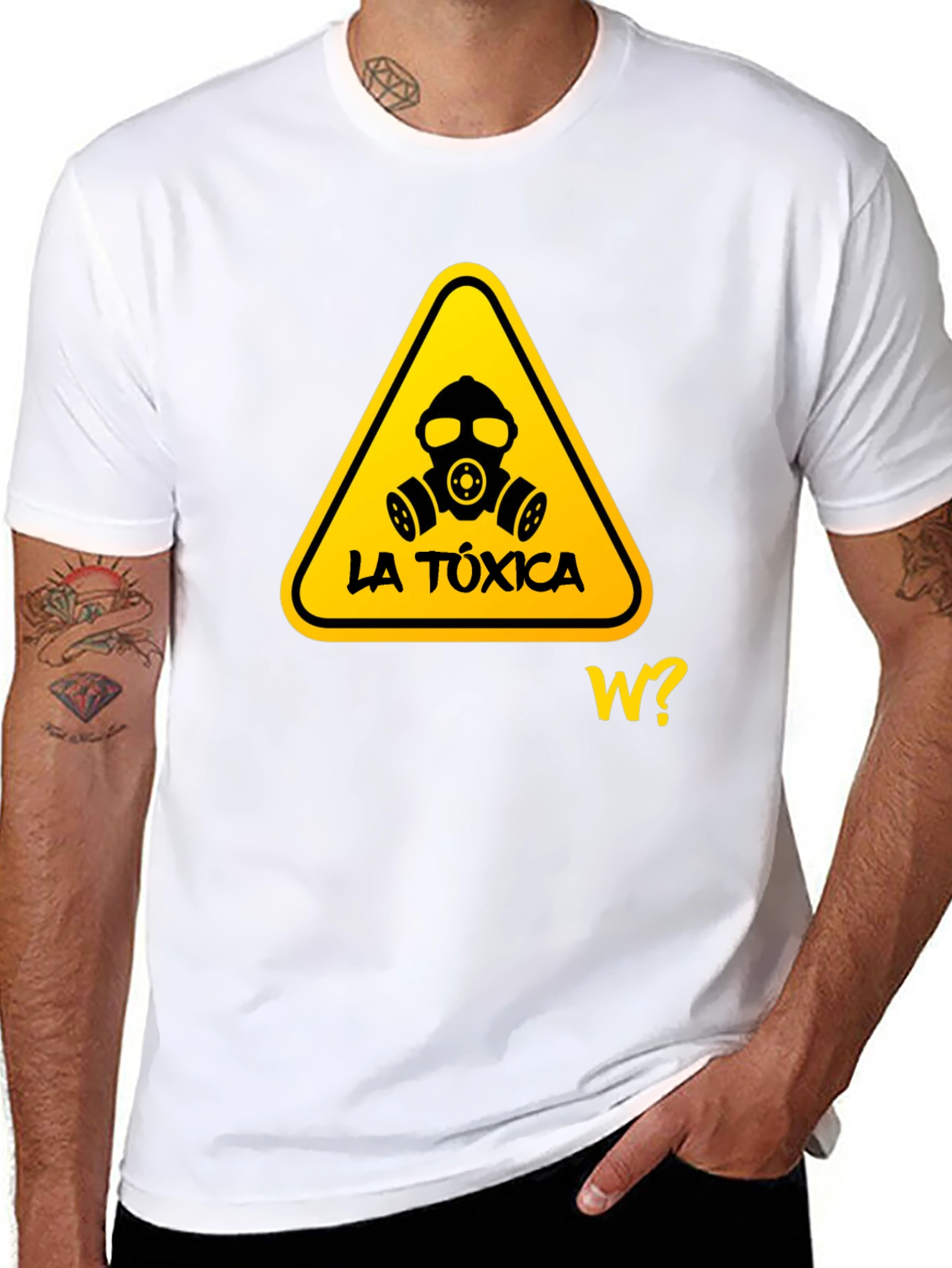 Black Toxic Warning Graphic T-Shirt - Stylish and Edgy view 8