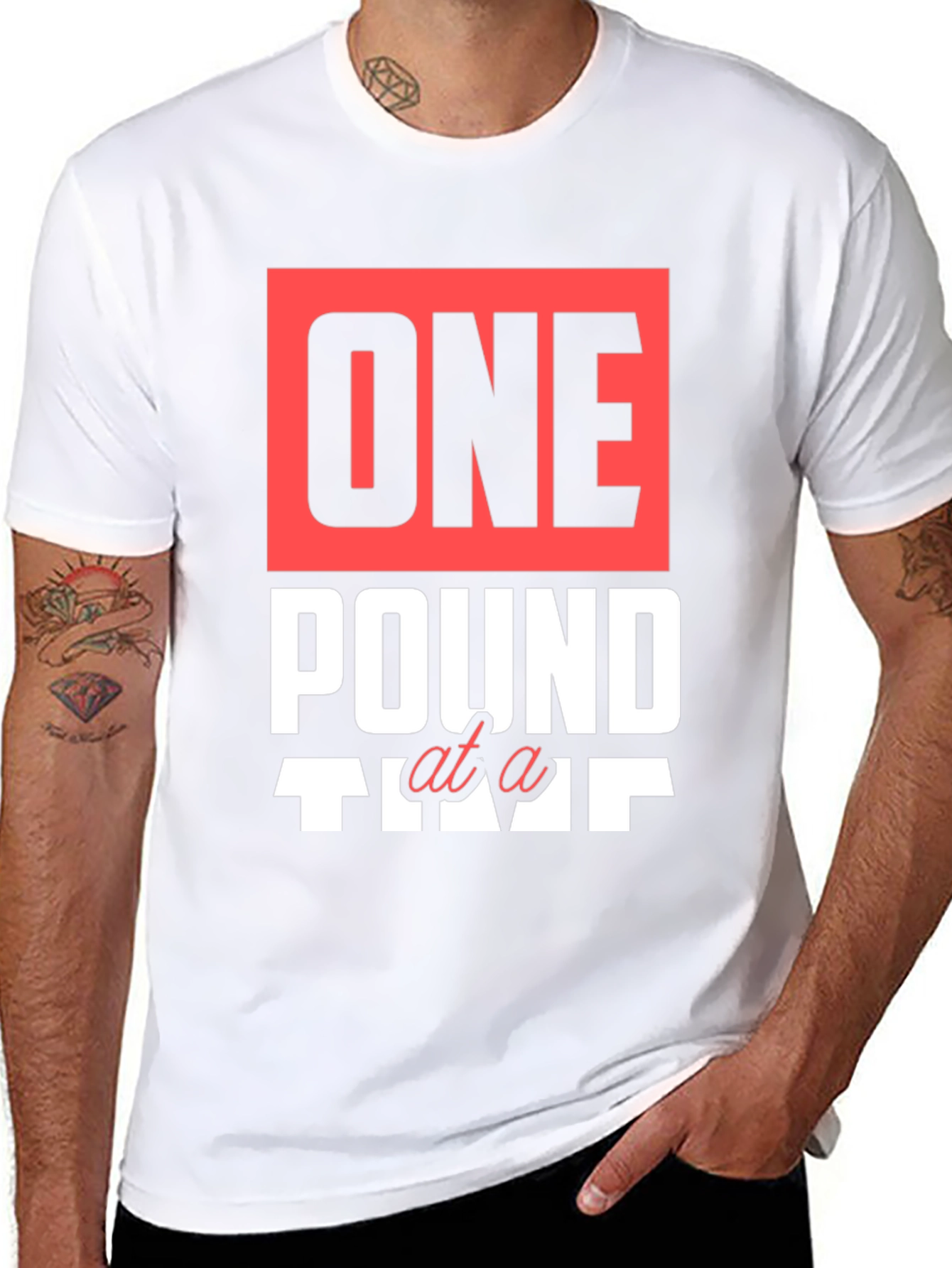 Black One Pound at a Time Graphic T-Shirt view 8
