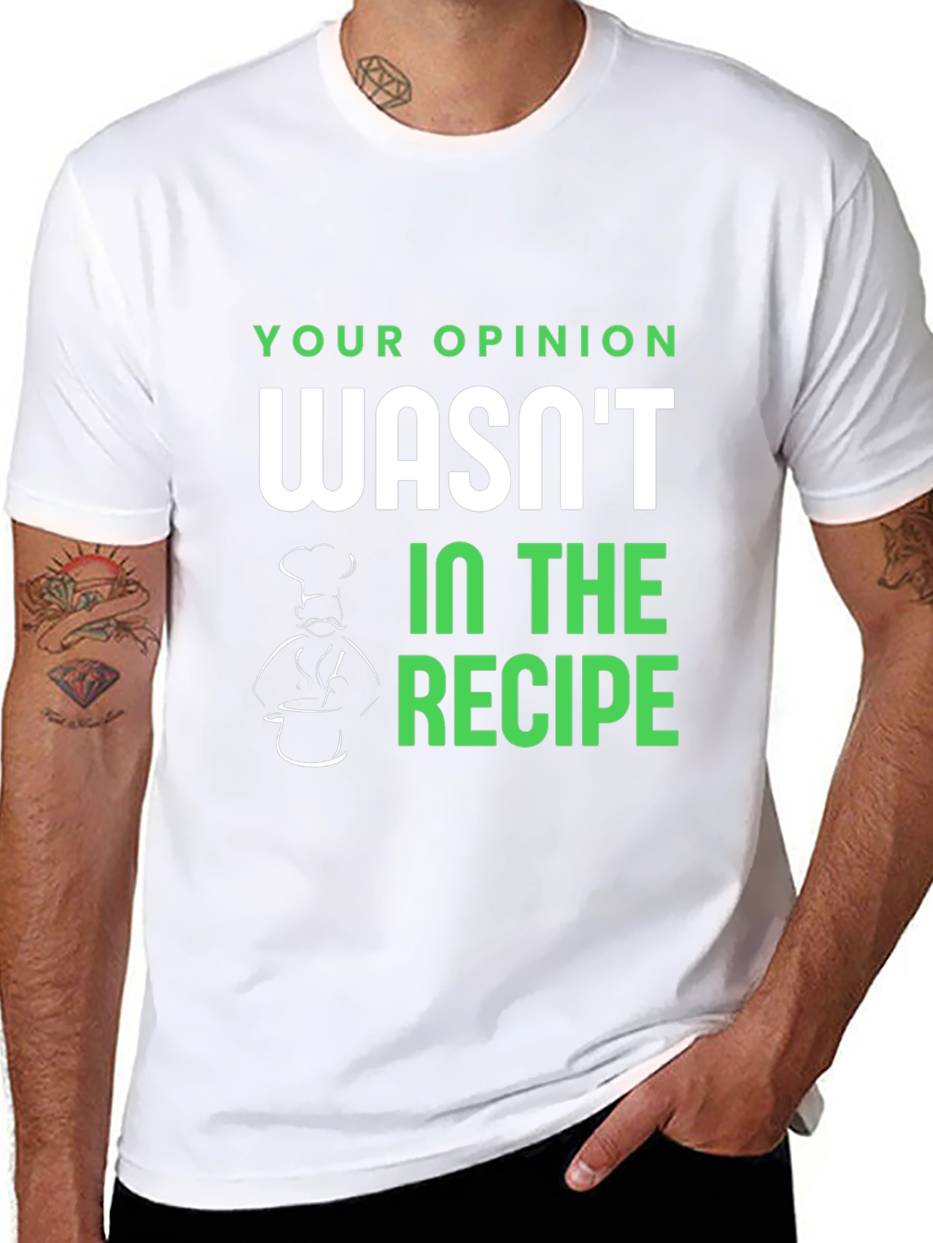 Black Opinion Recipe T-Shirt - Funny Chef Tee view 8