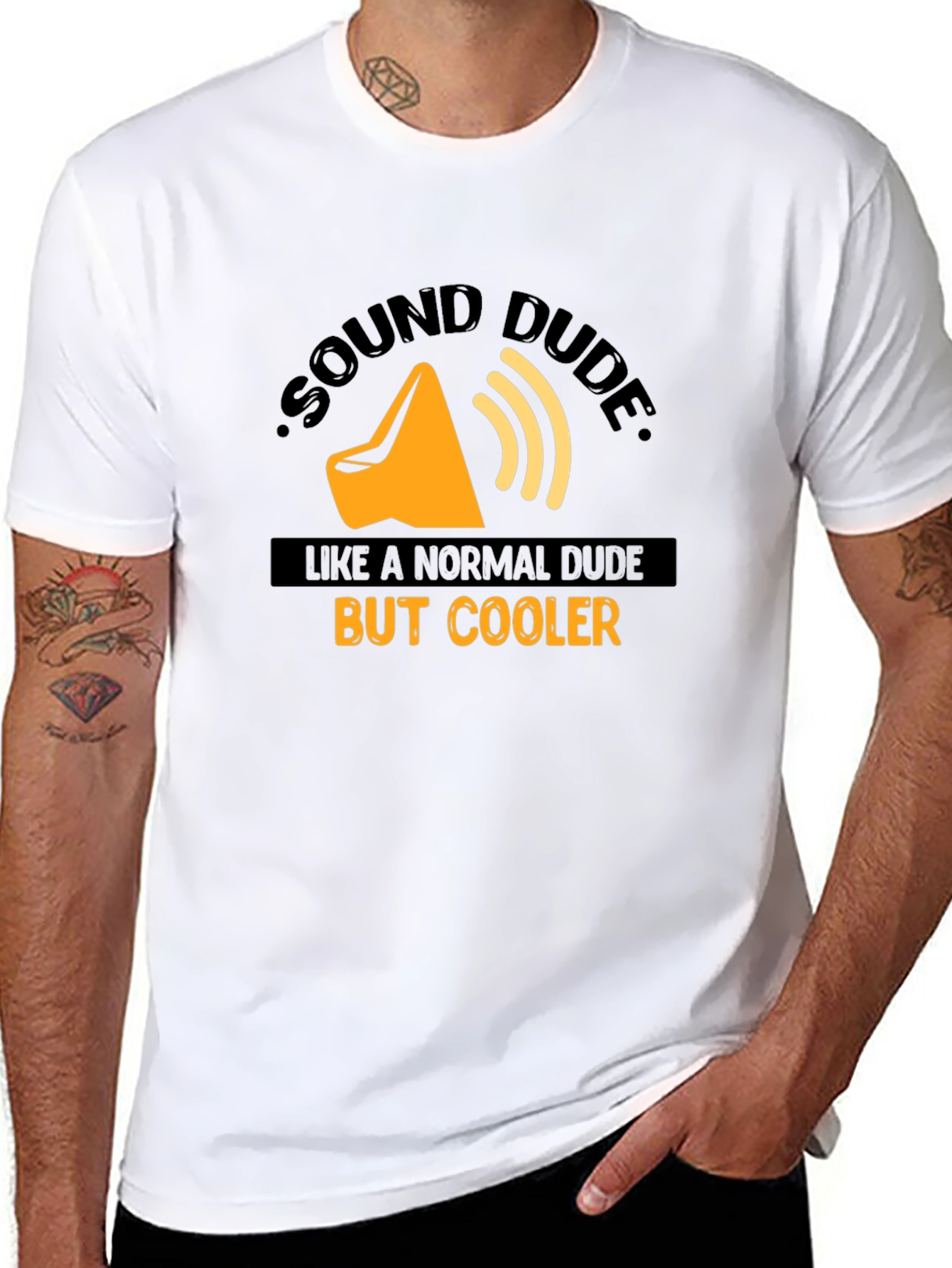 Black Sound Dude Graphic T-Shirt - Cool & Comfy! view 8