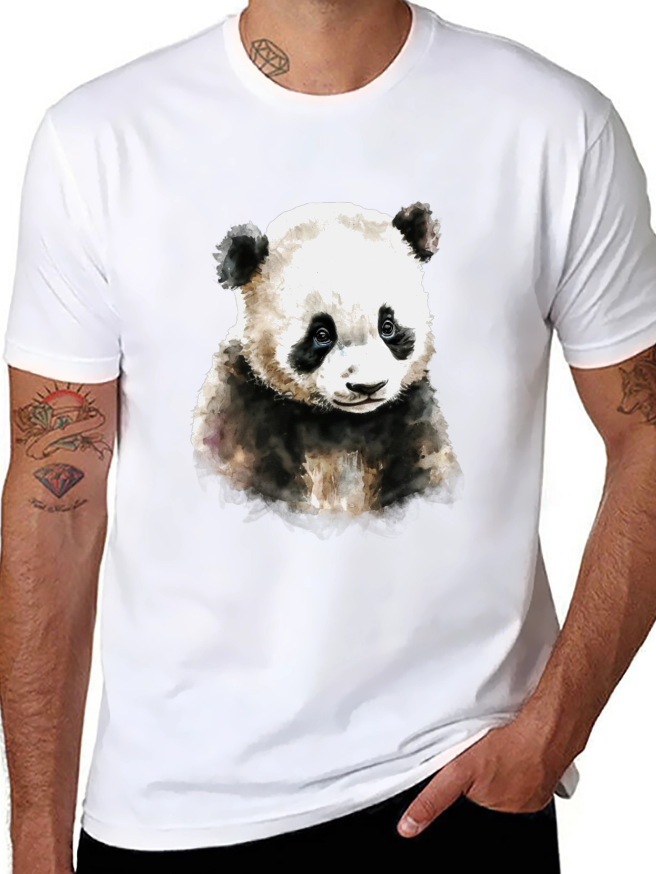 Black Panda Bear Graphic Tee - Soft Cotton Blend view 8