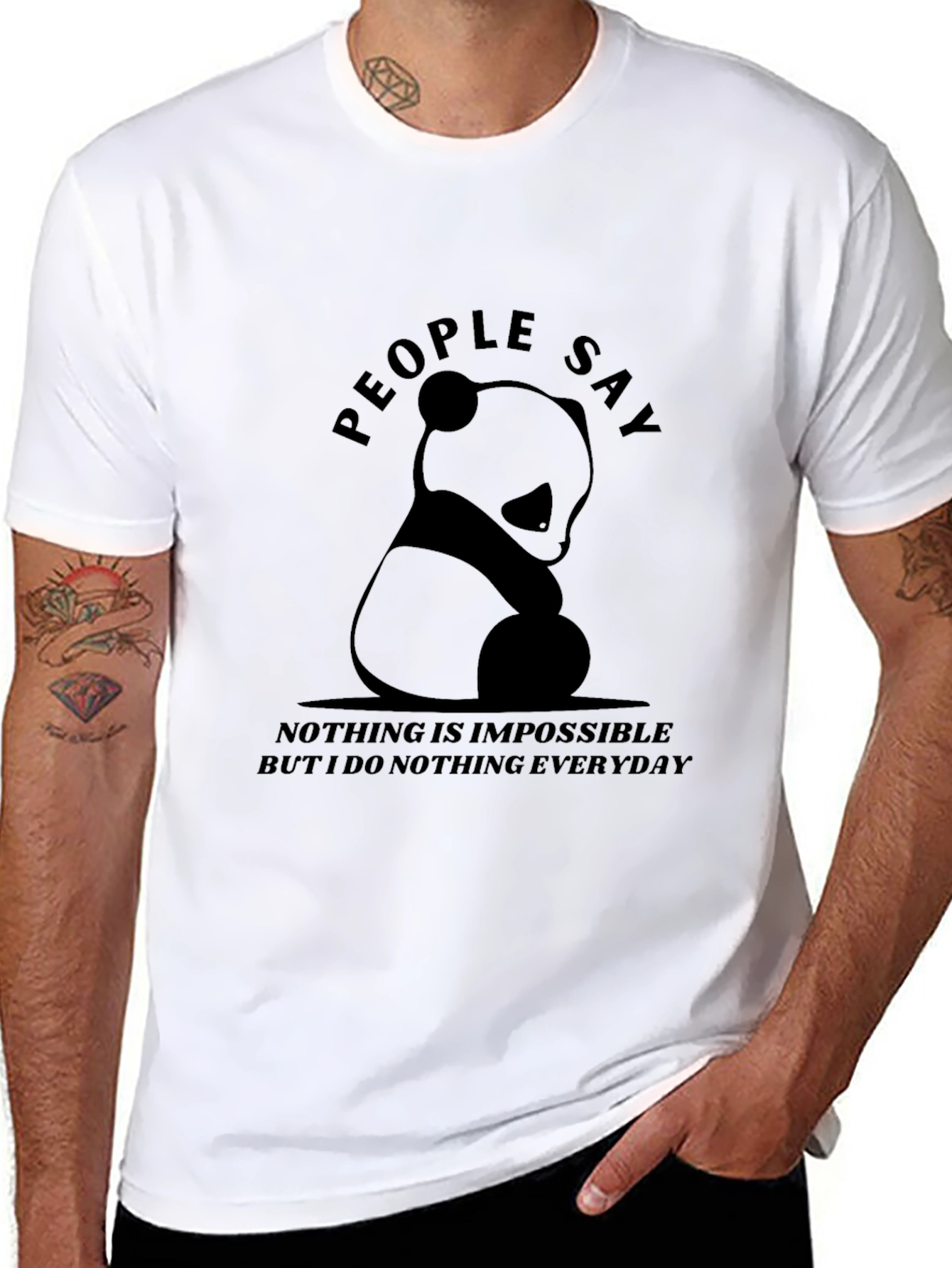 Black People Say Panda T-Shirt view 8