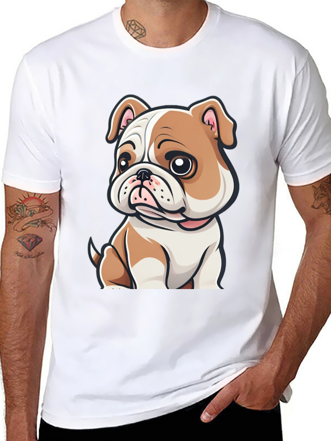 Black Bulldog Puppy Graphic Tee - Cute Dog Lover Shirt view 8