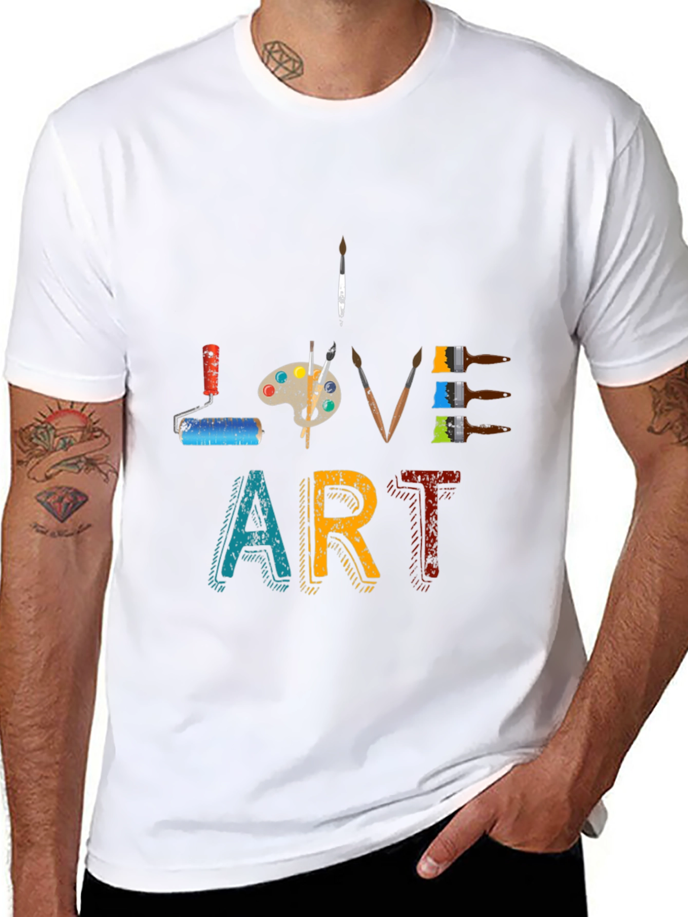 Love Art Graphic Tee - Artistic Design T-Shirt - 8