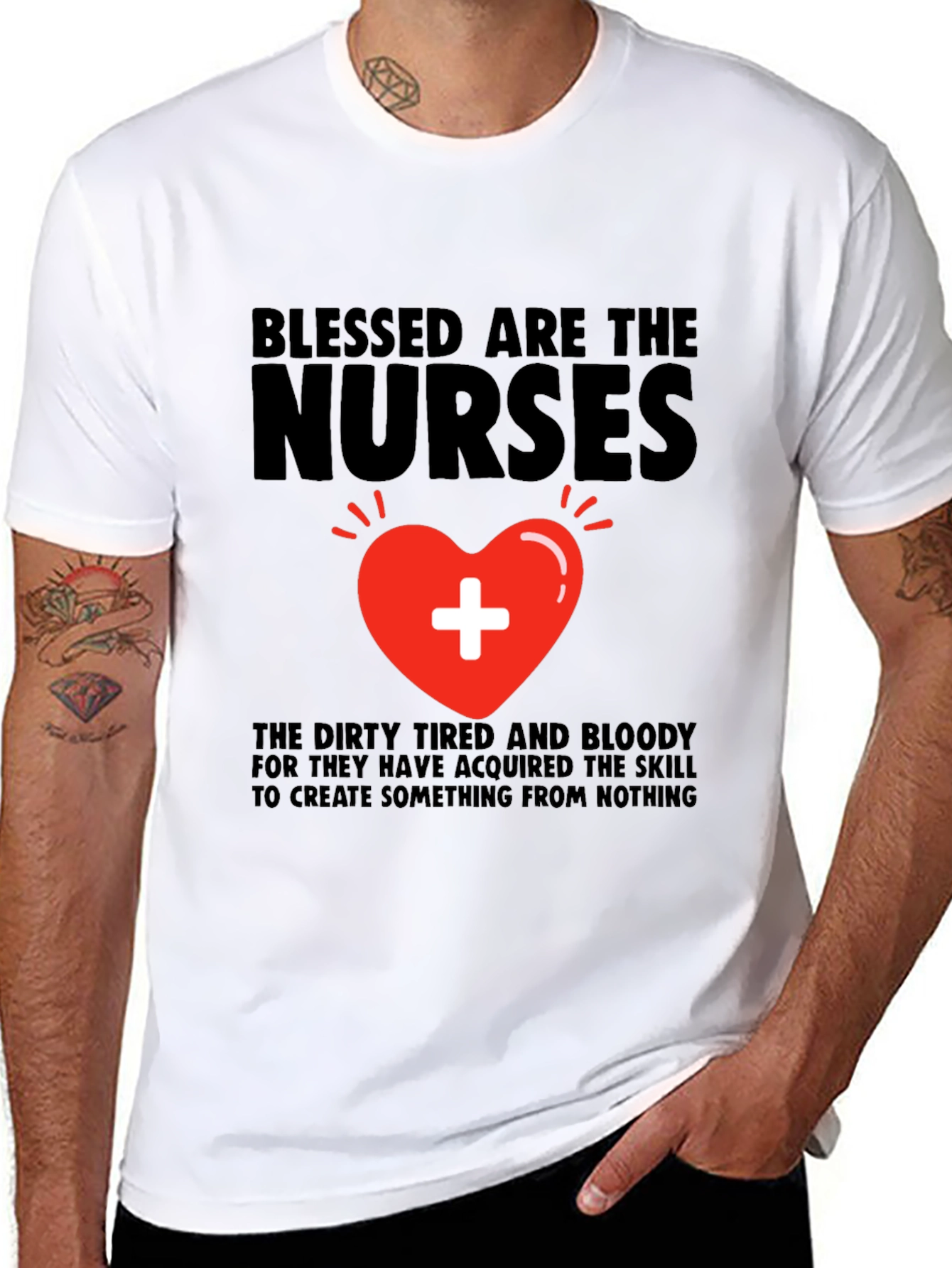 Black Blessed Nurses Graphic T-Shirt view 8