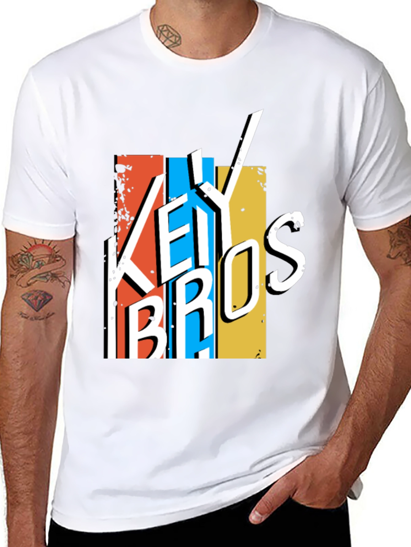 Black Key Bros Graphic Tee - Retro Style view 8