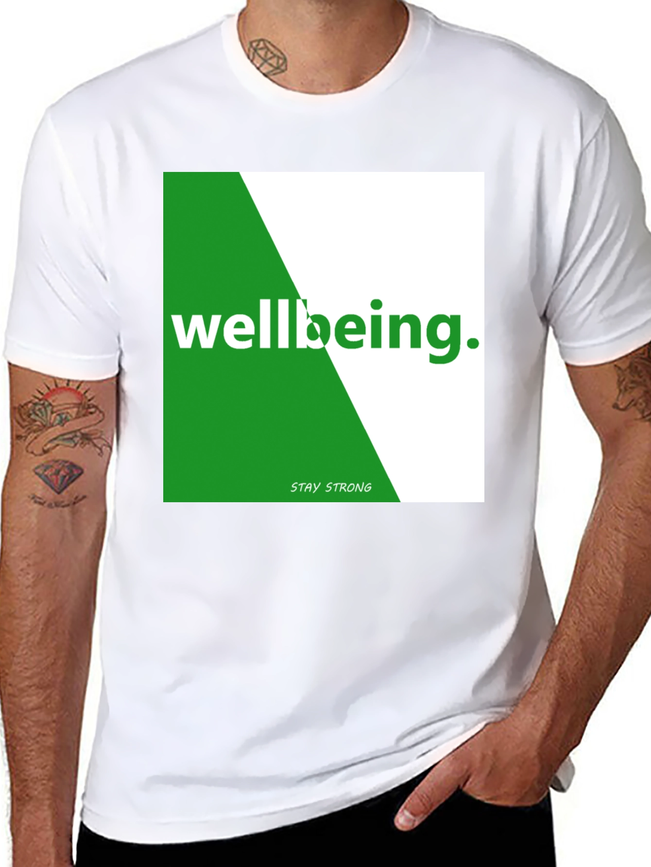Black Wellbeing Graphic Print Crew Neck T-Shirt view 8