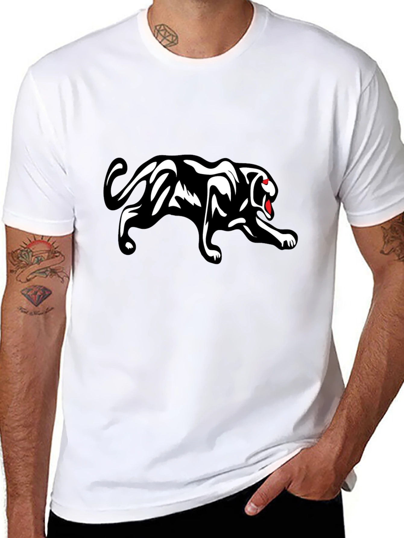 Black Black Panther Graphic Tee - Stylish & Fierce view 8