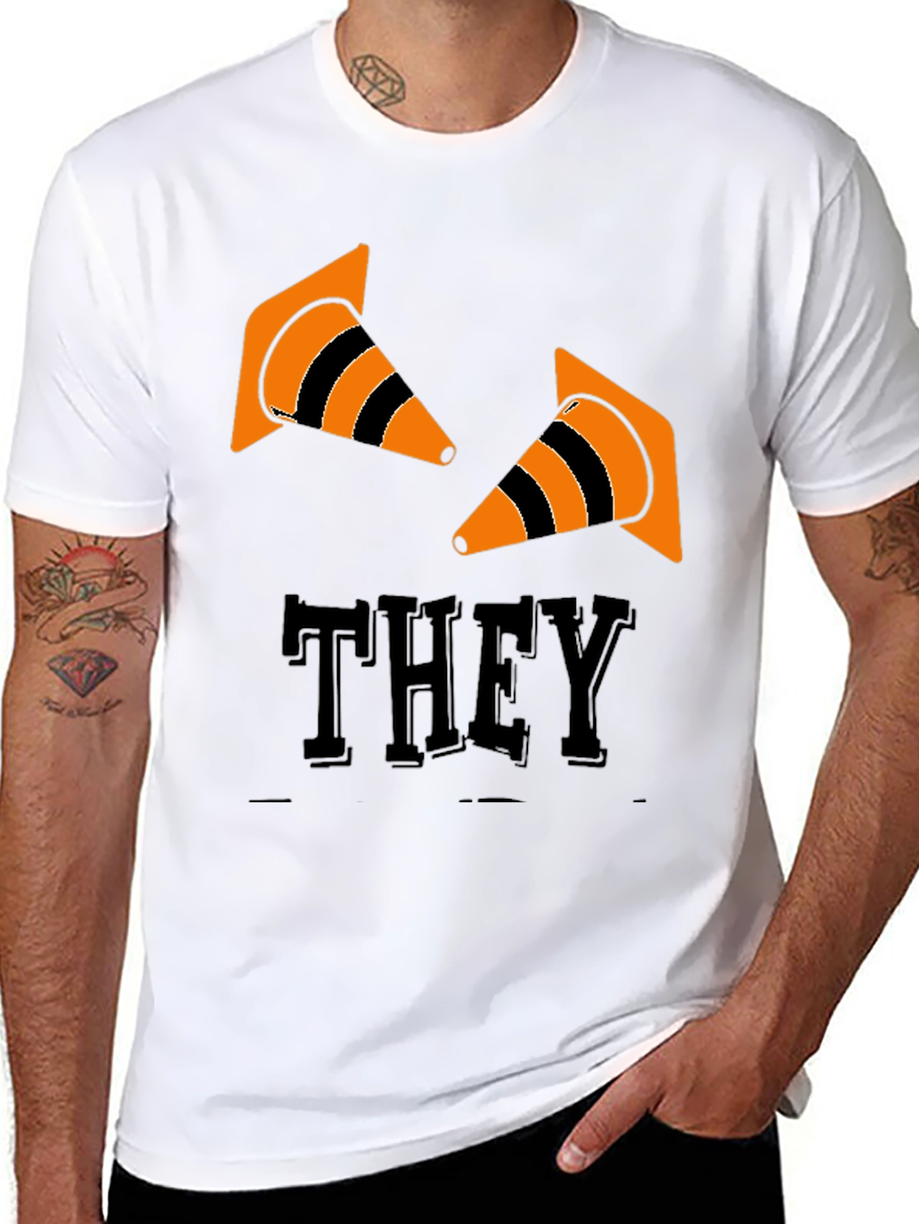 Black They Cones T-Shirt - Black Graphic Tee view 8