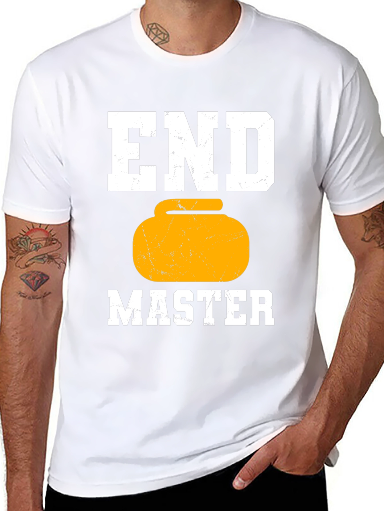 Black End Master Curling T-Shirt - Game Day Apparel view 8
