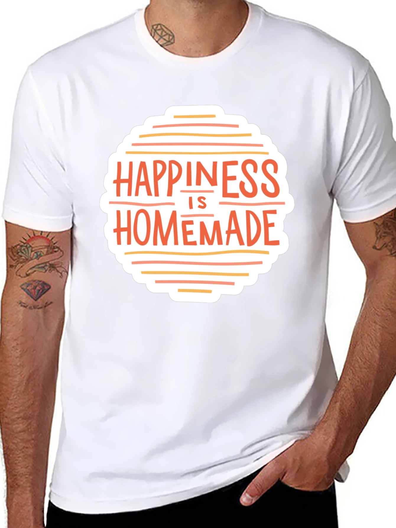 Black Happiness is Homemade Graphic Tee view 8
