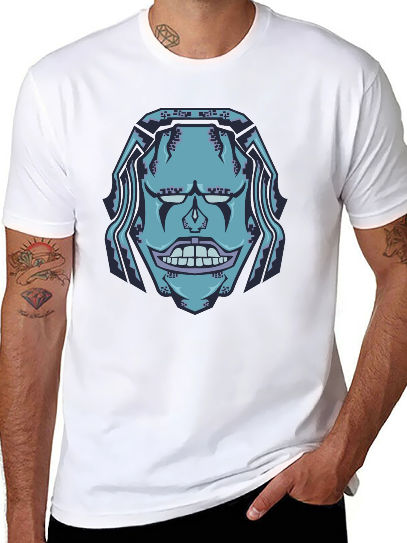 Black Unique Graphic Print T-Shirt view 8