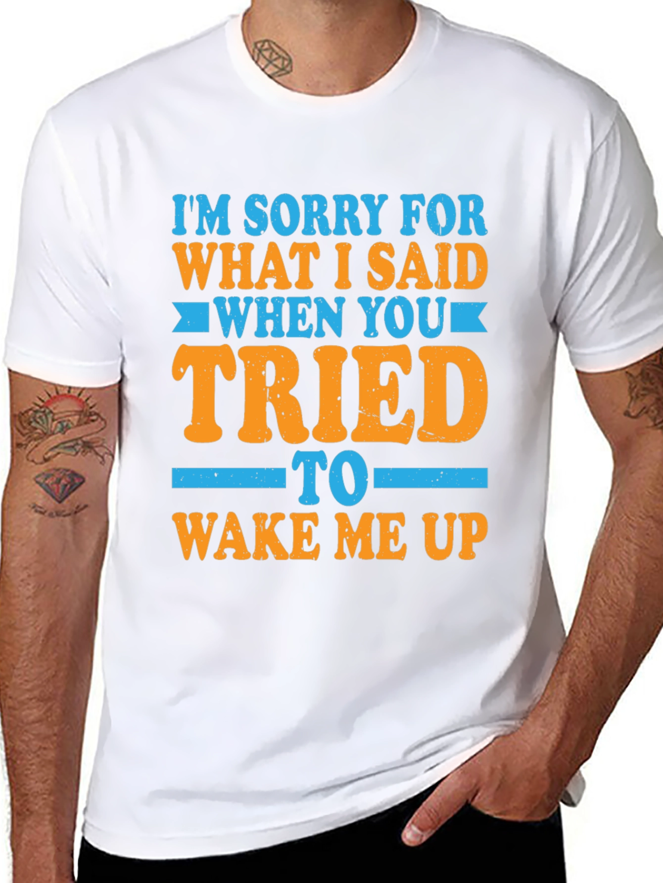 Black Funny Apology T-Shirt - Sorry for What I Said view 8