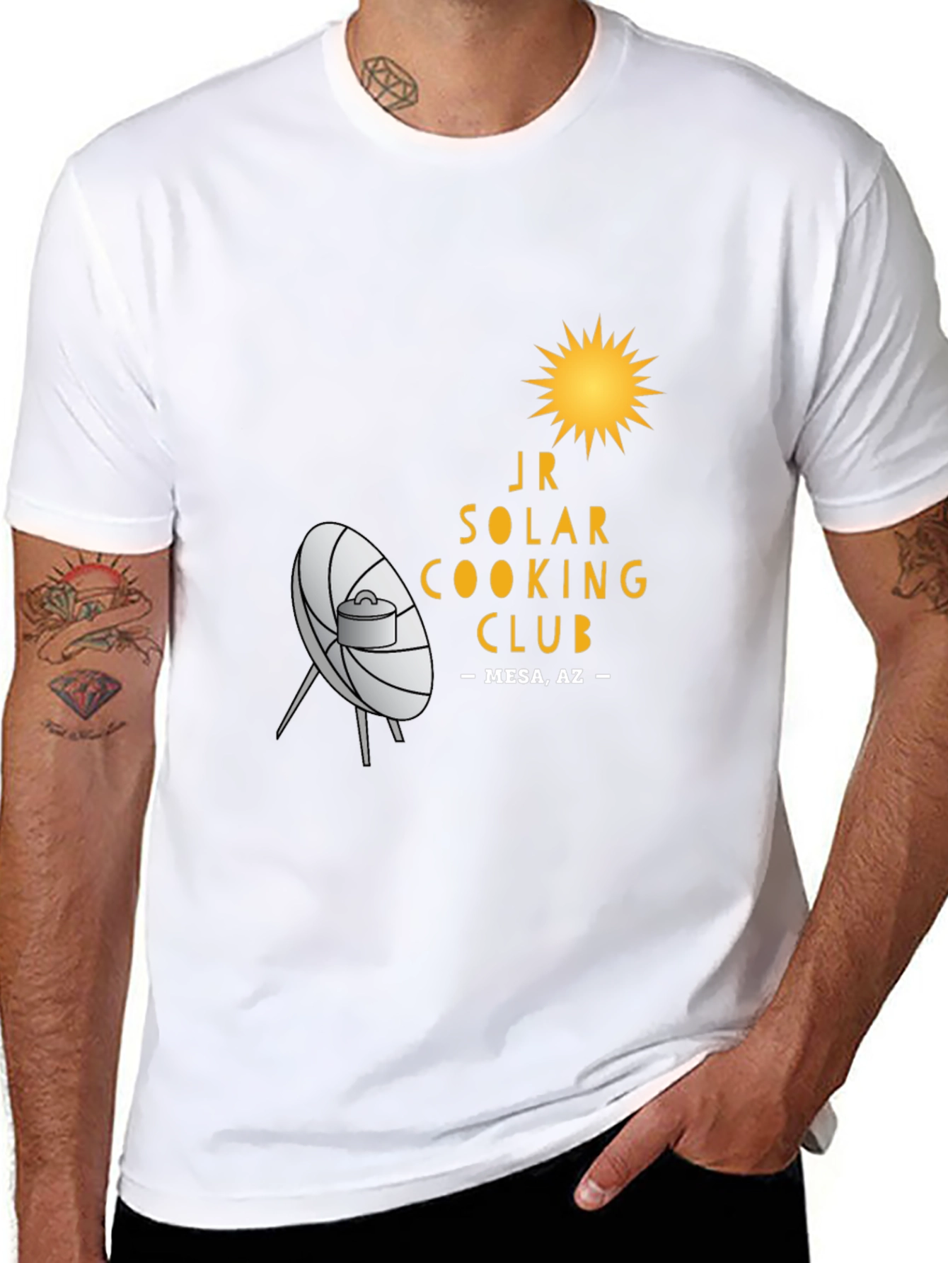 Black JR Solar Cooking Club Black T-Shirt view 8