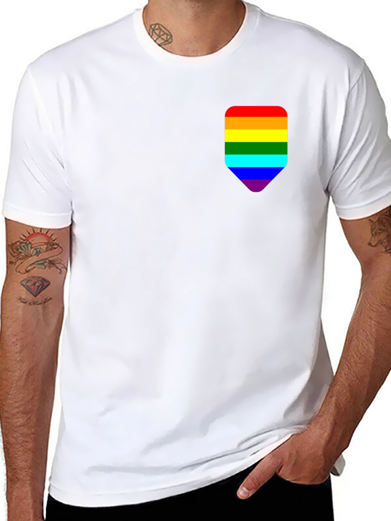 Black Pride Pocket Tee - Black Cotton Blend view 8