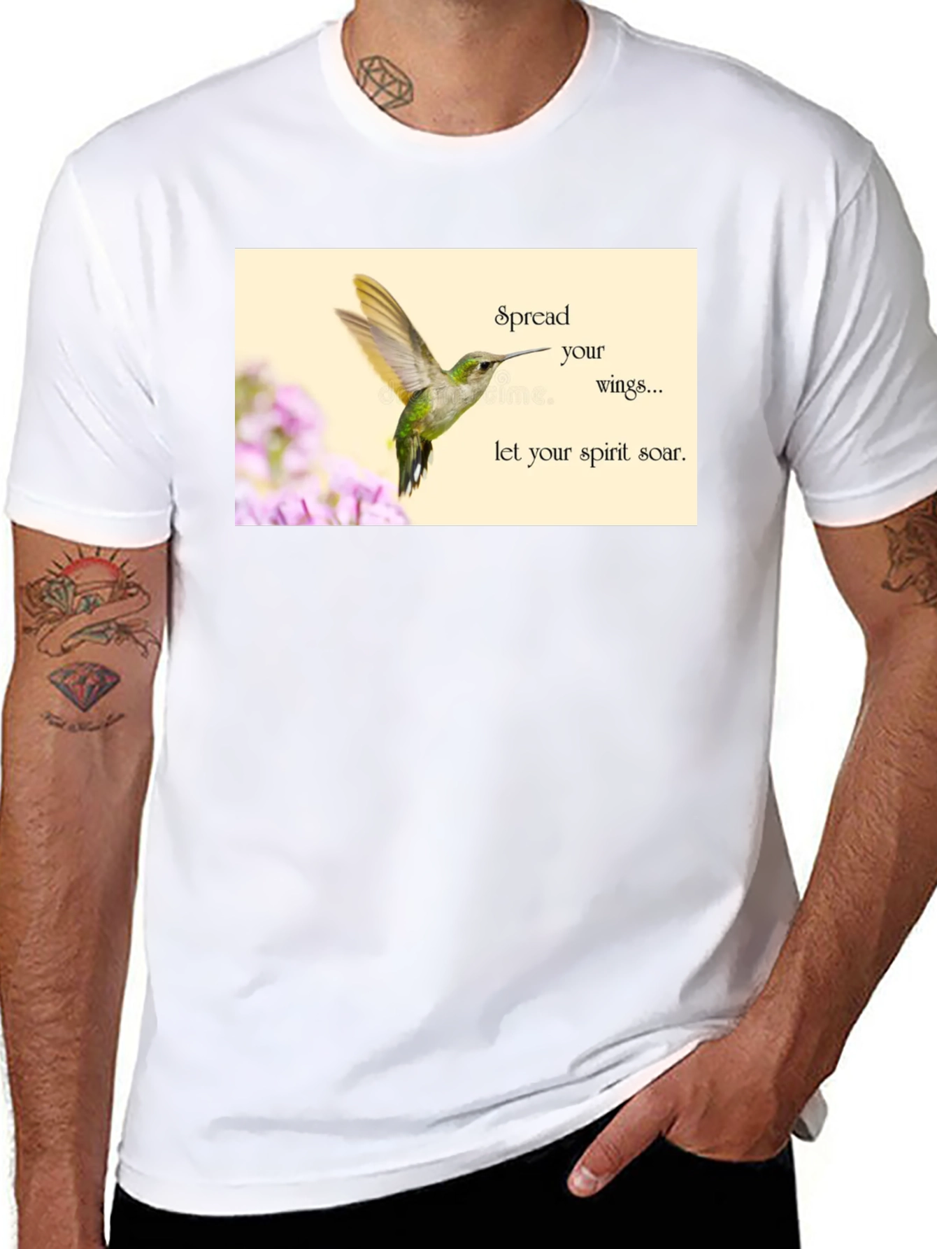 Black Hummingbird Spirit Soar T-Shirt view 8