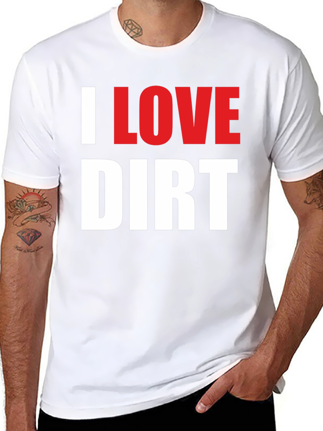 Black I Love Dirt T-Shirt Funny Mud Racing Tee view 8