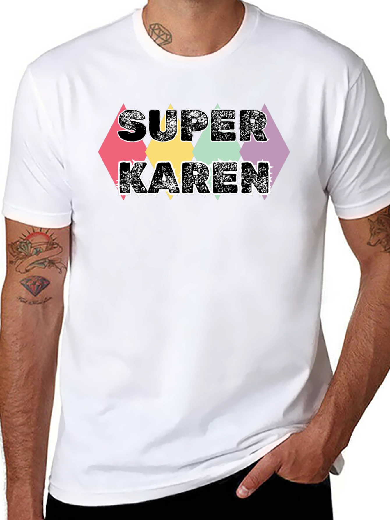 Black Super Karen Graphic Tee - Black T-Shirt view 8