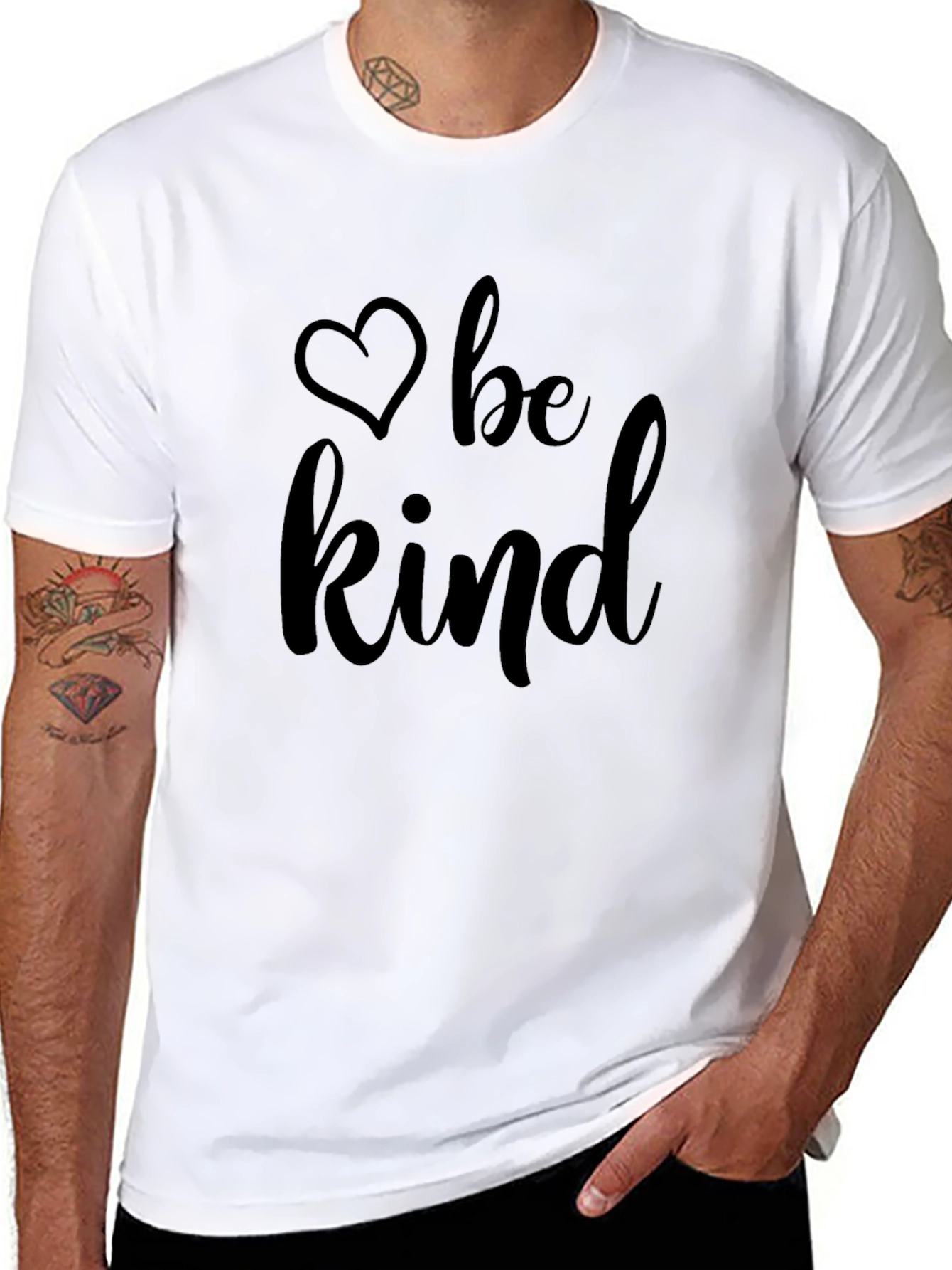 Black Be Kind Graphic Tee - Stylish Comfort view 8