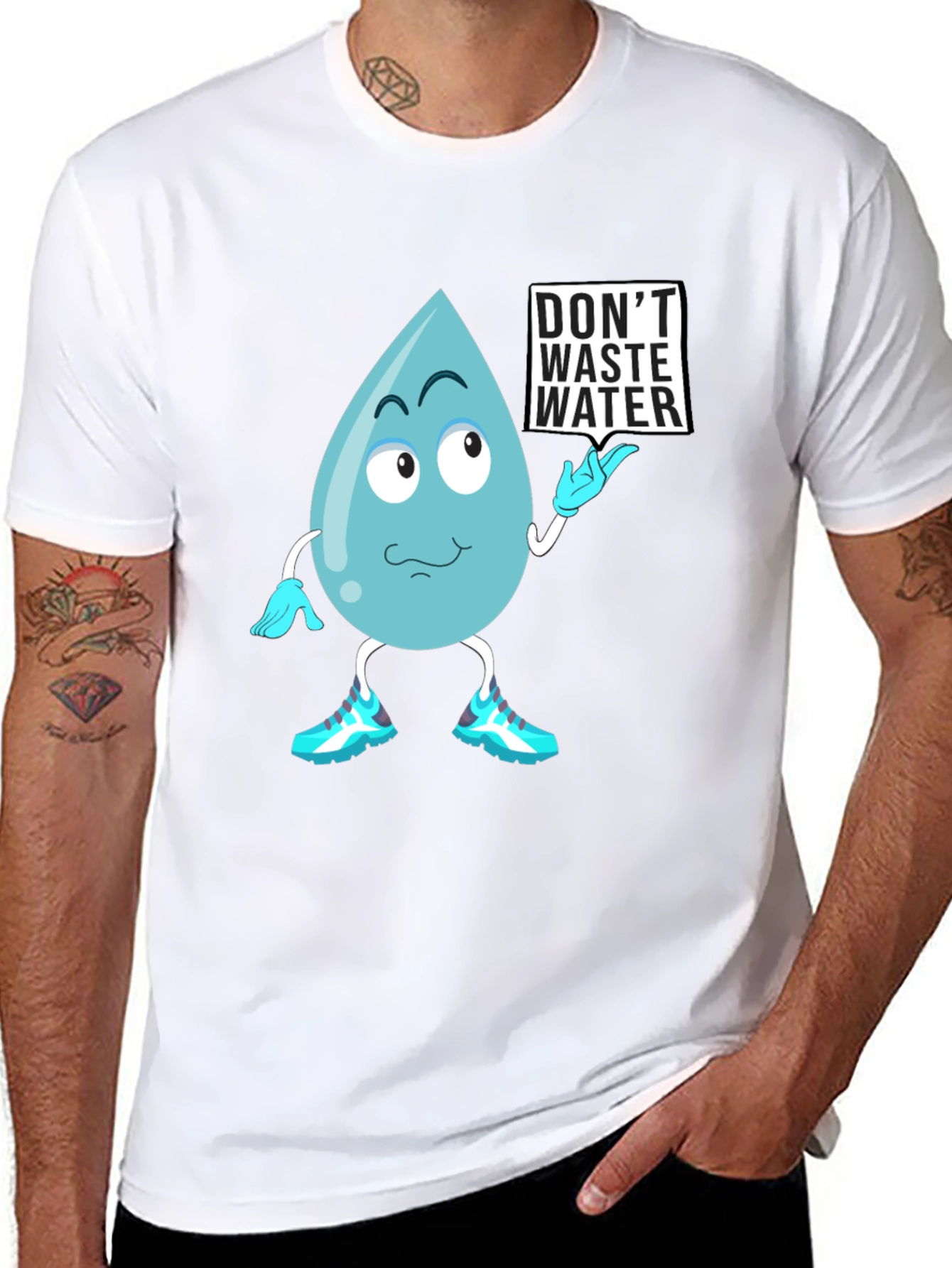 Black Don't Waste Water Graphic Tee view 8