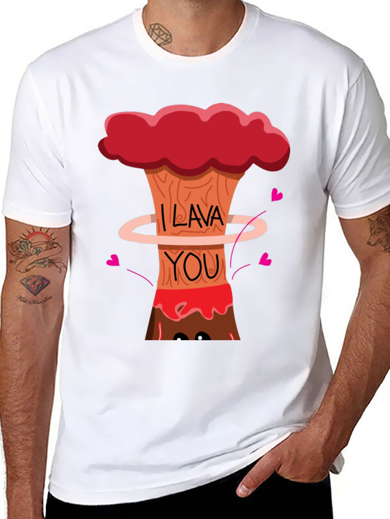 Black I Lava You Graphic Tee - Volcanic Love! view 8