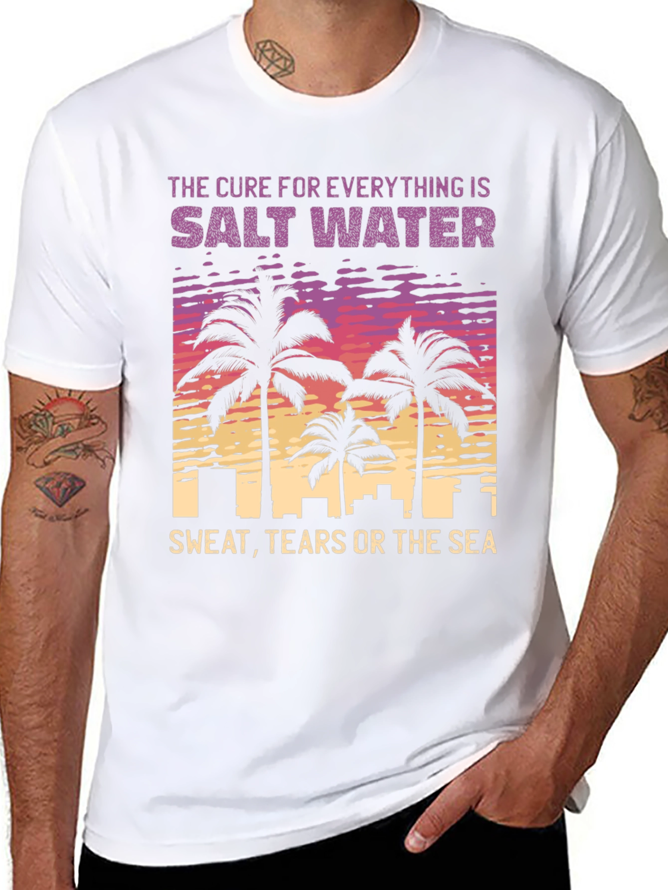 Black Salt Water Cure T-Shirt - Beach Lover Tee view 8