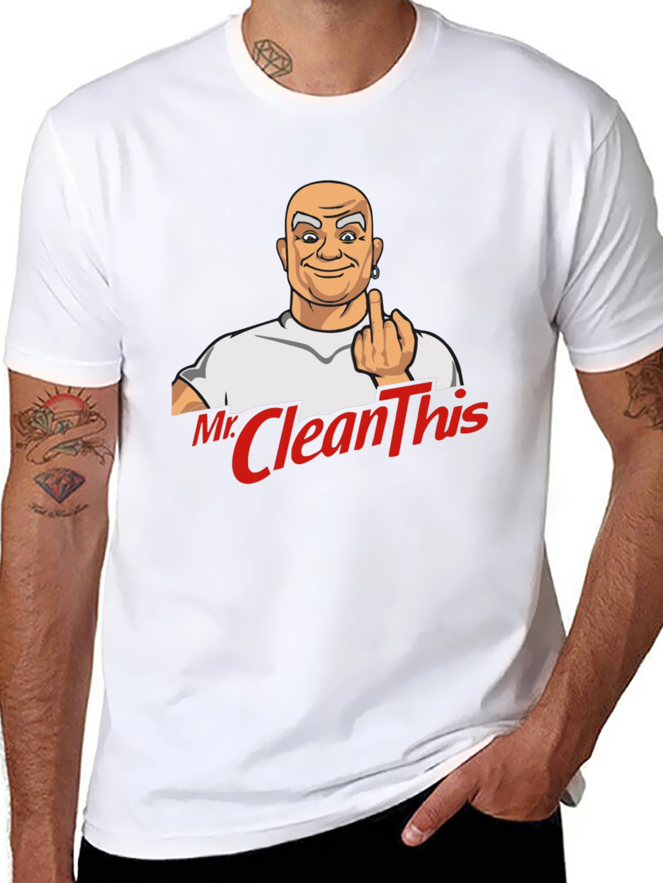 Black Mr. Clean This T-Shirt - Bold Graphic Tee view 8