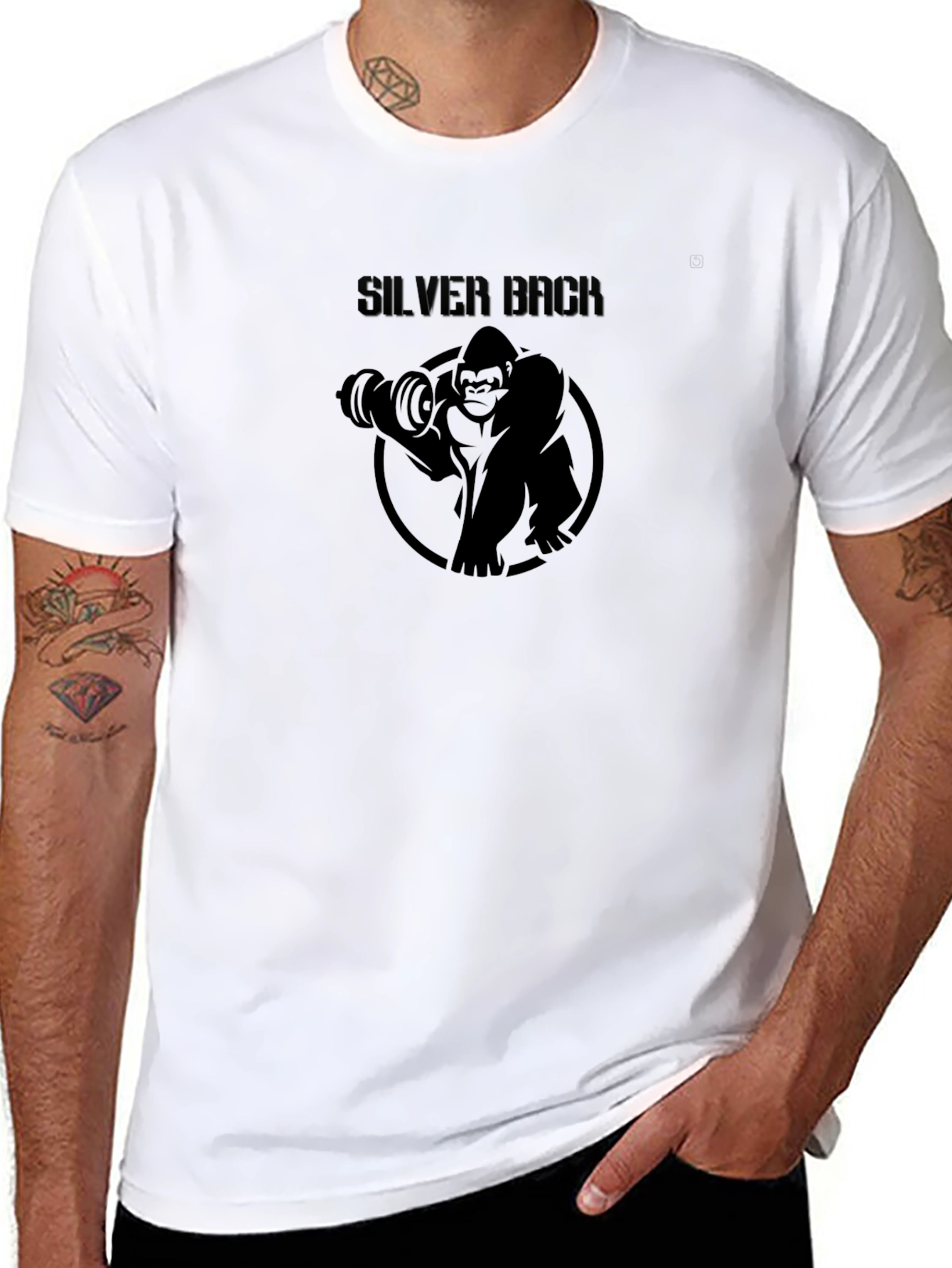 Black Silverback Gym T-Shirt view 8