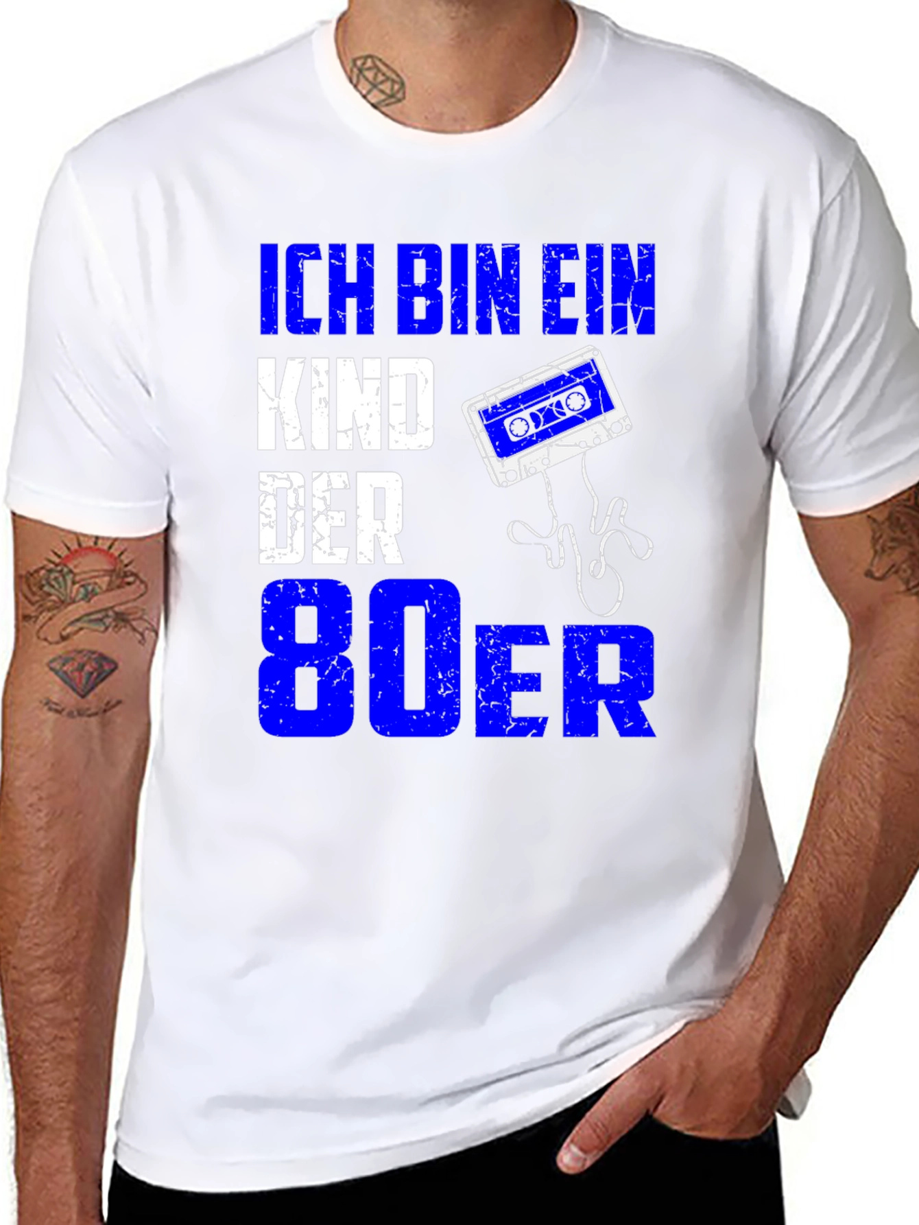 Black 80s Retro Cassette Tape Graphic Tee view 8