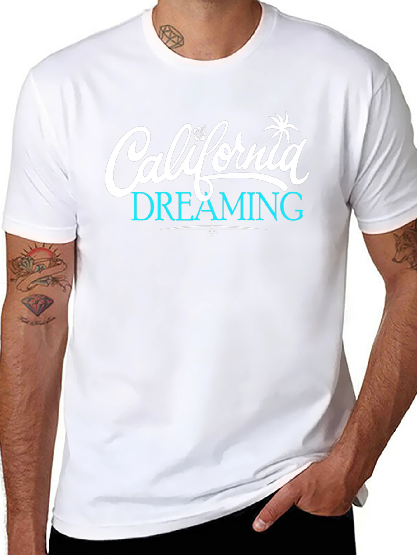 Black California Dreaming Graphic Tee - Black view 8